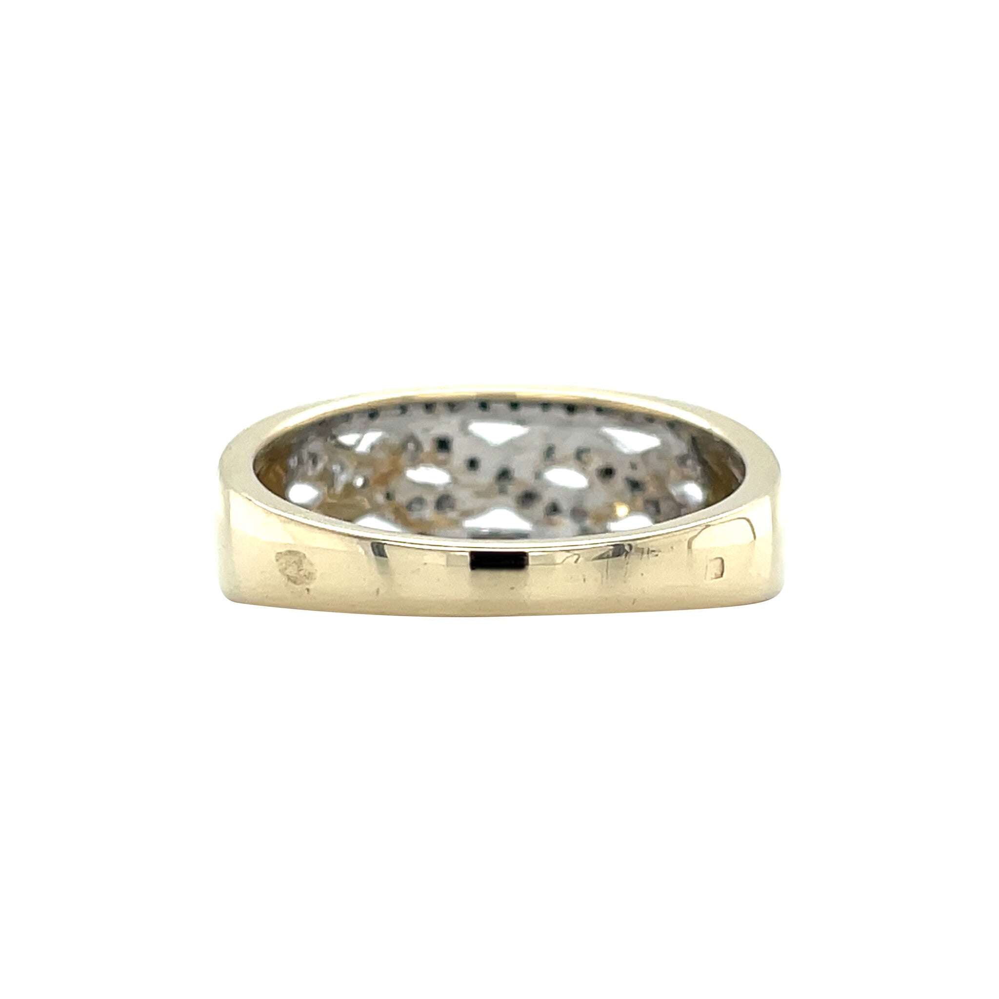 Gouden vintage ring met diamant 14 kt