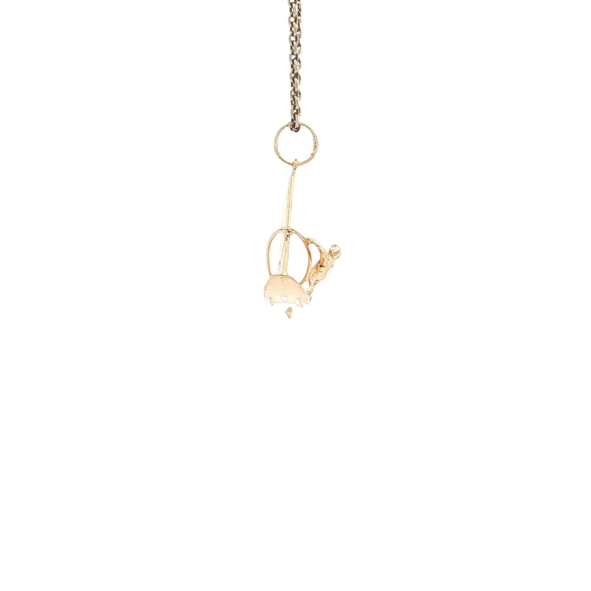 Gold vintage windsurf pendant 14 kt
