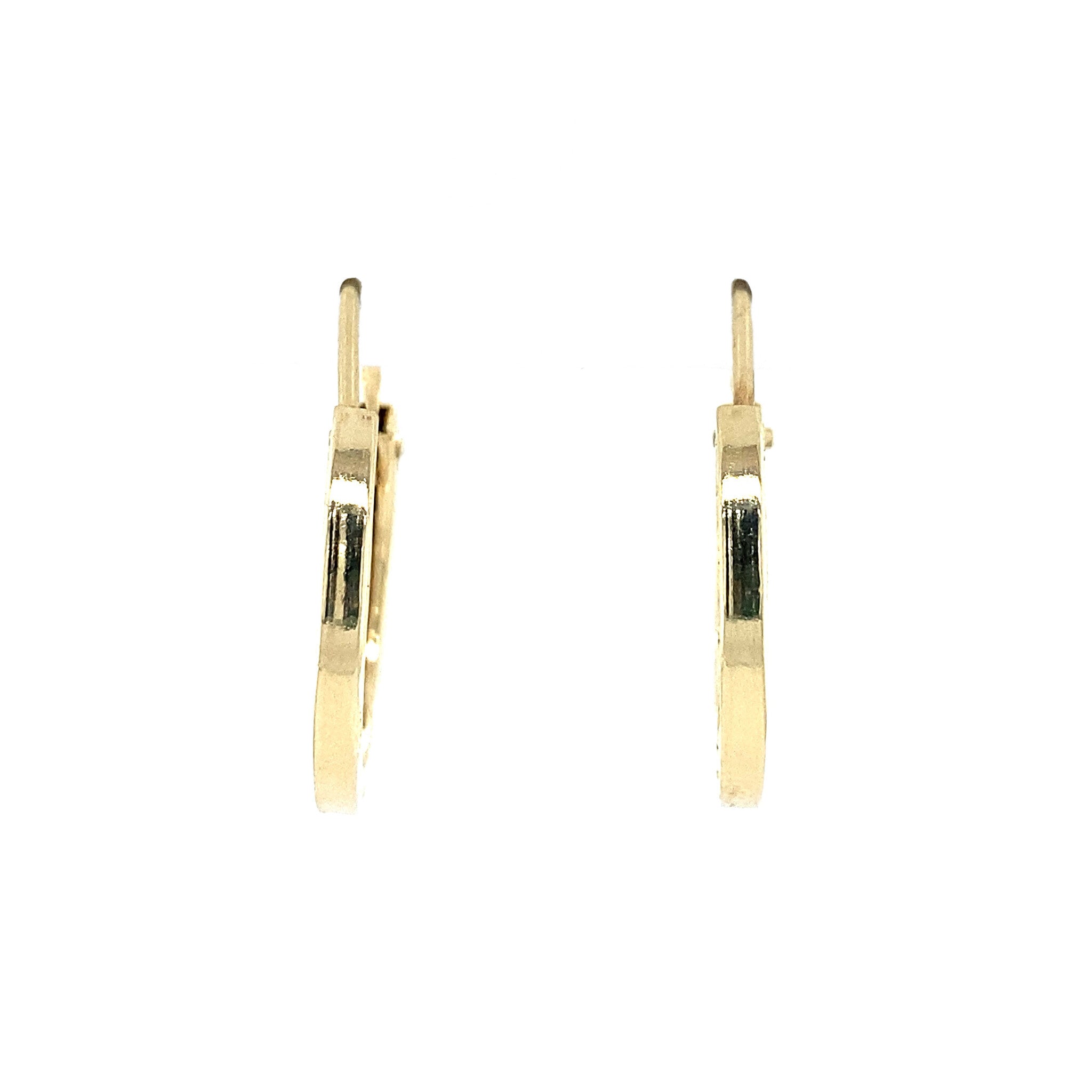 Gouden fantasie oorringen 14 krt