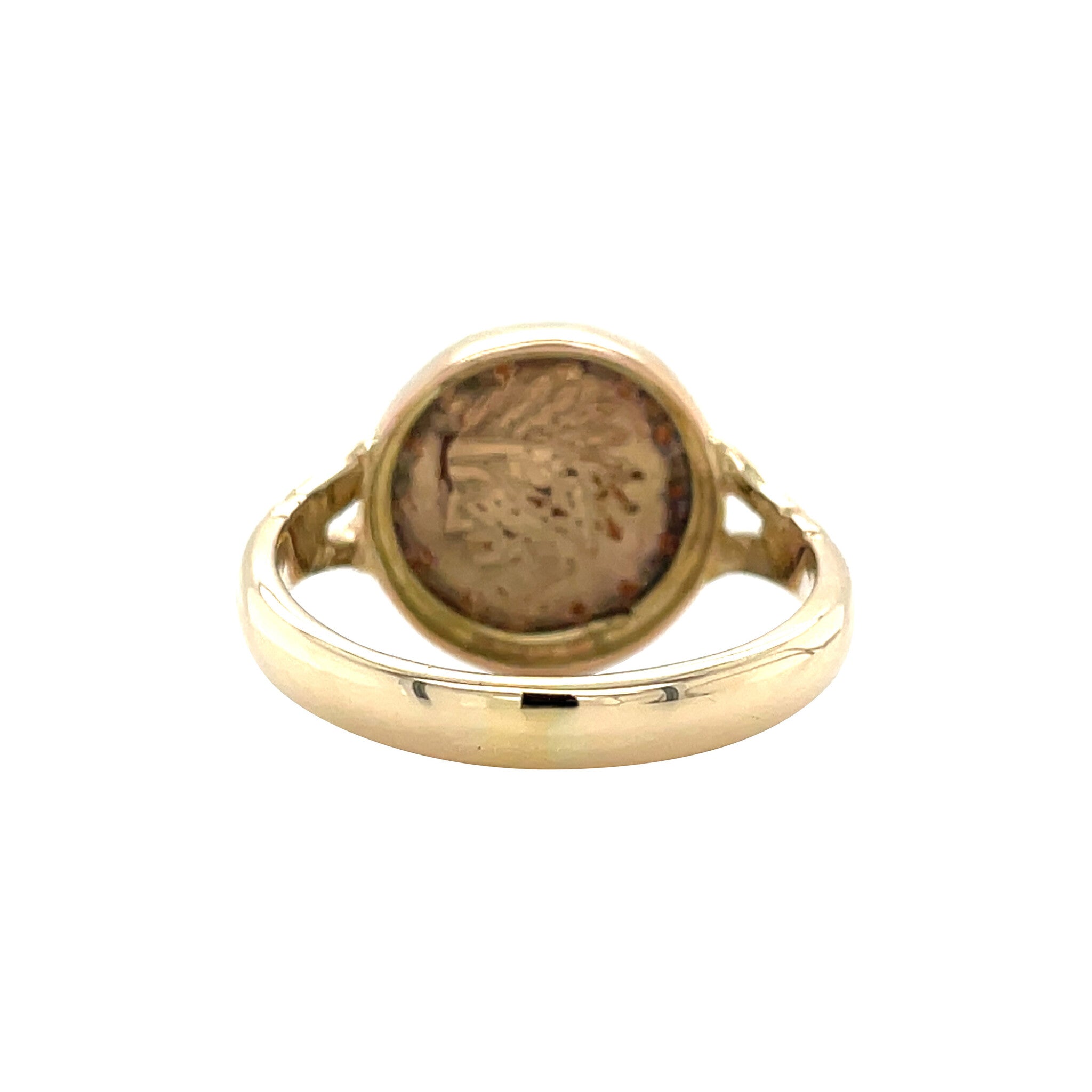 Gouden vintage munt ring 14 kt