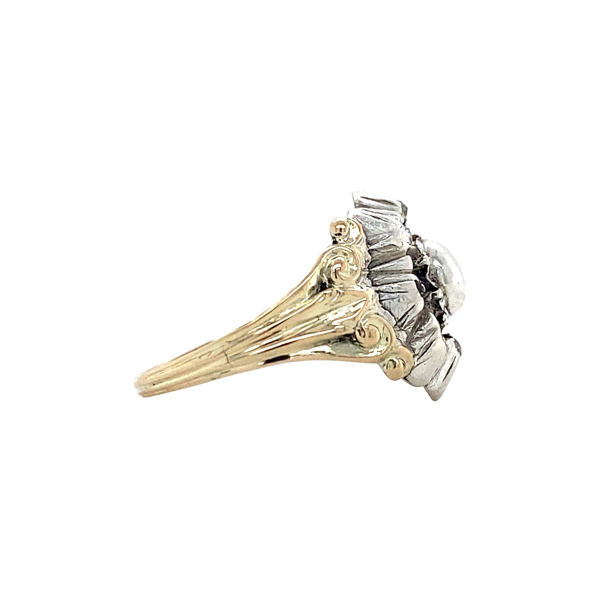 Vintage ring met roosdiamant 12 krt