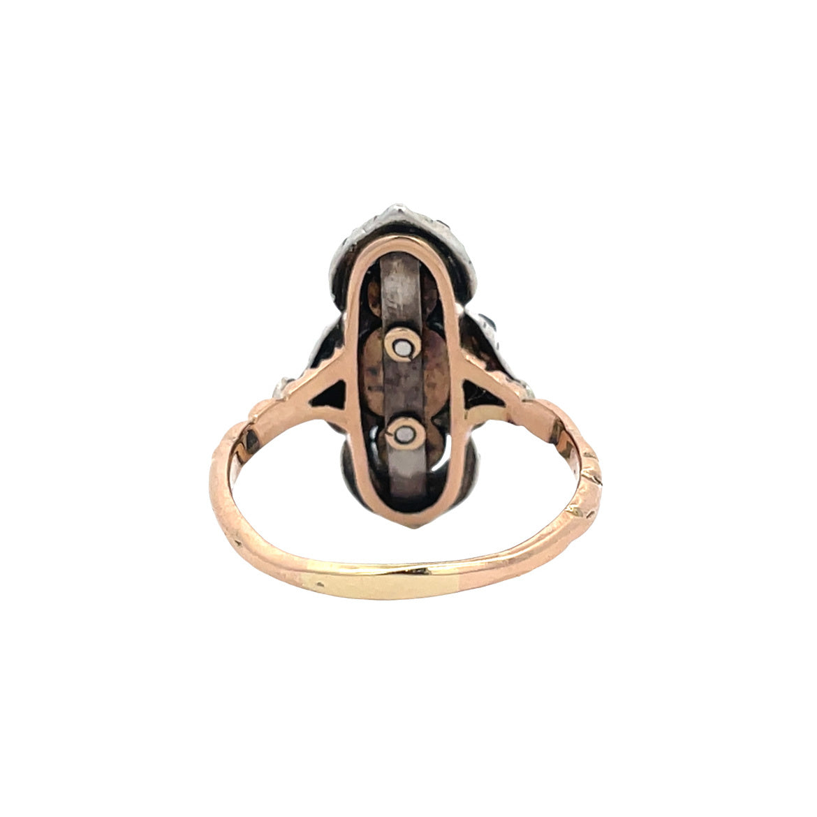 Roségouden prinsessen ring met roosdiamant 14 kt/925