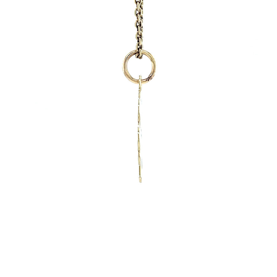 Gouden klavertje vier hanger 14 krt