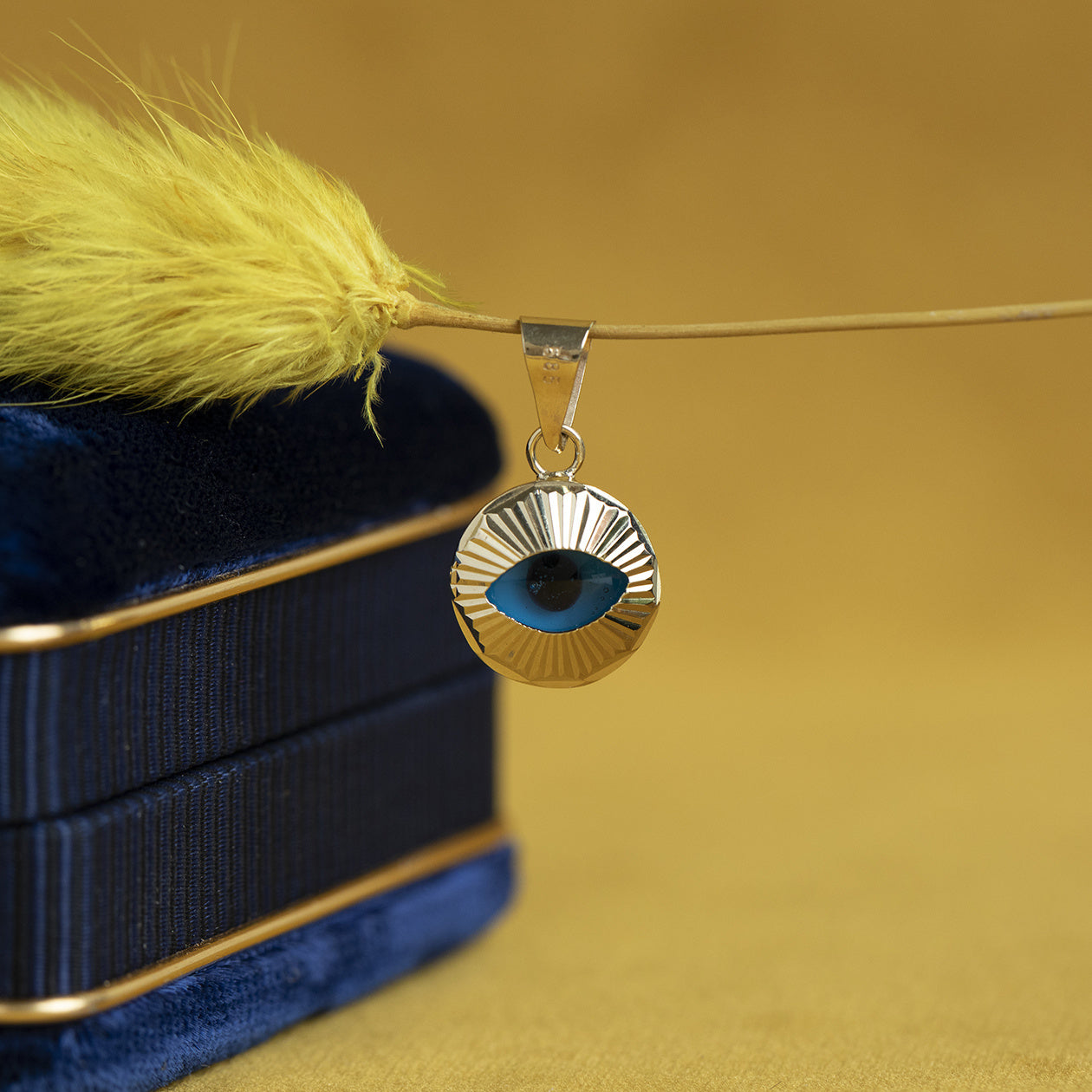 Gouden hanger boze oog 14 krt