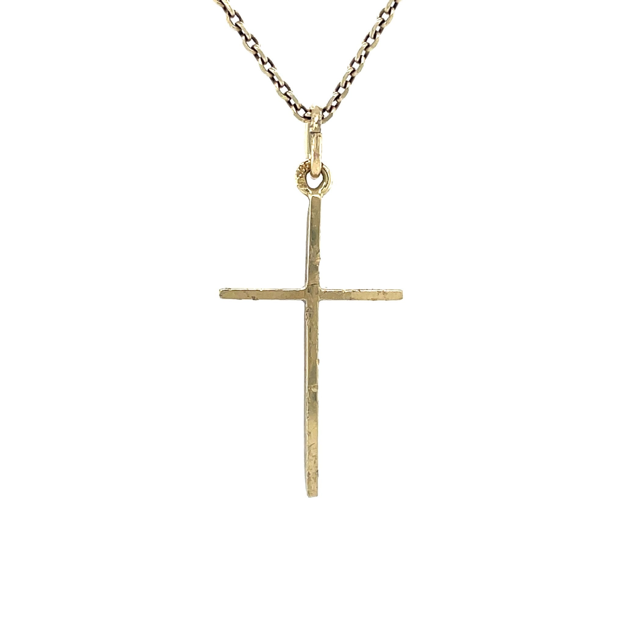 Vintage gold cross pendant, 14 kt