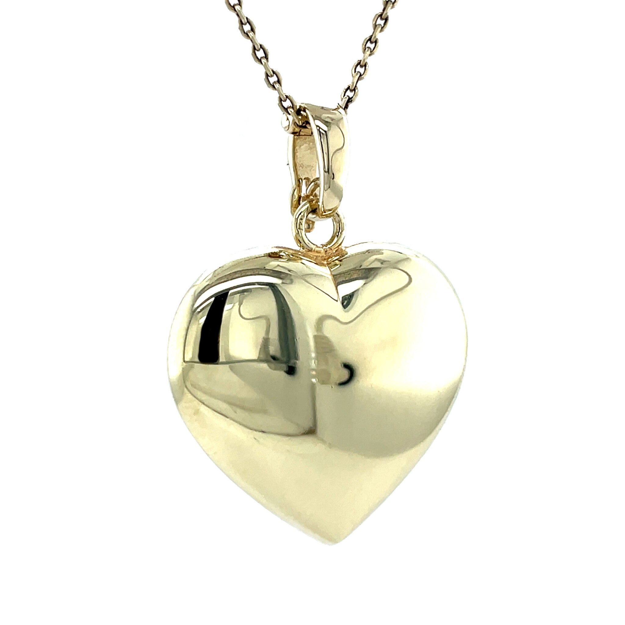 Vintage gouden hart hanger 14 krt