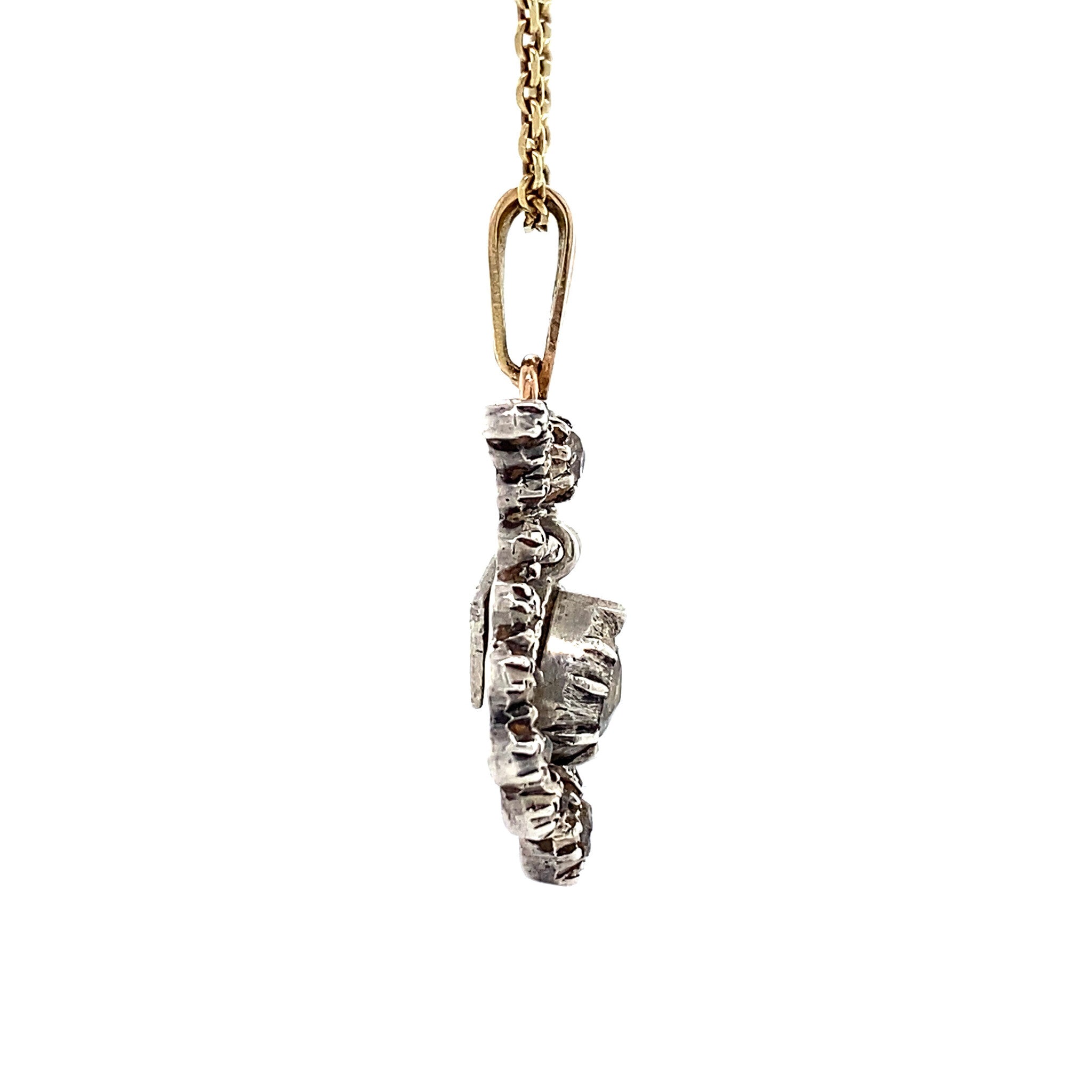 Silver pendant with diamond 14 kt/925