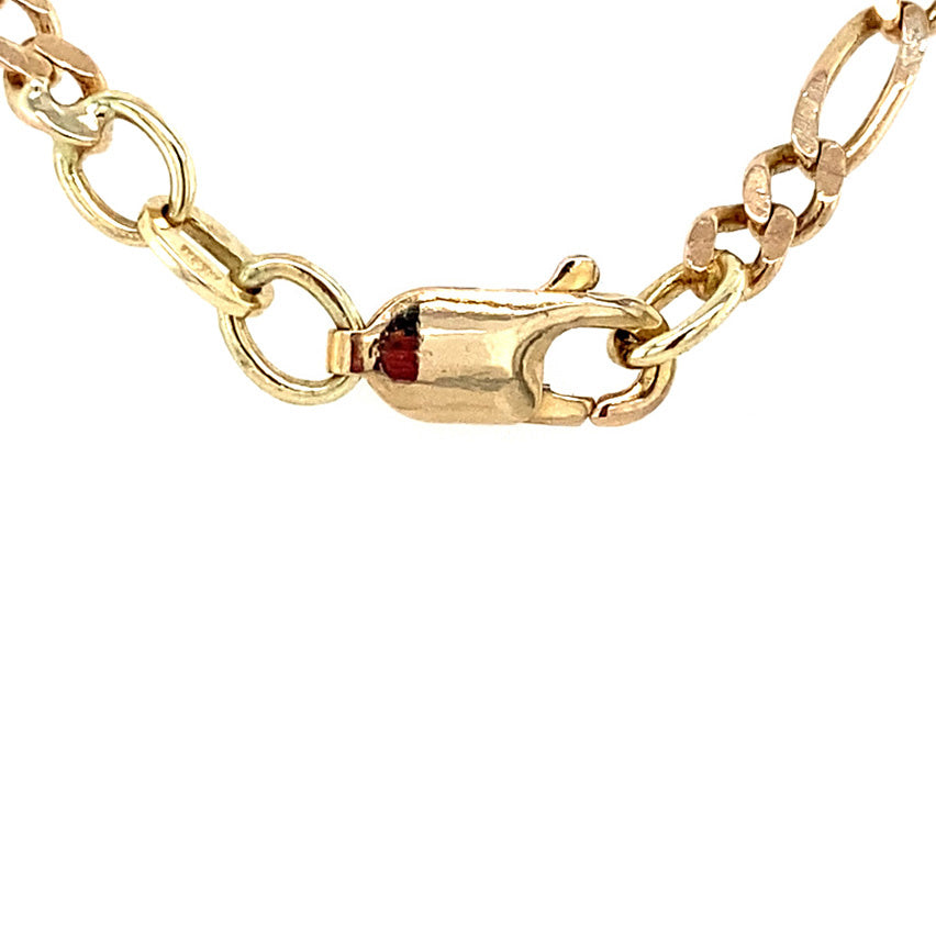 Gouden vintage figaro collier 14 krt