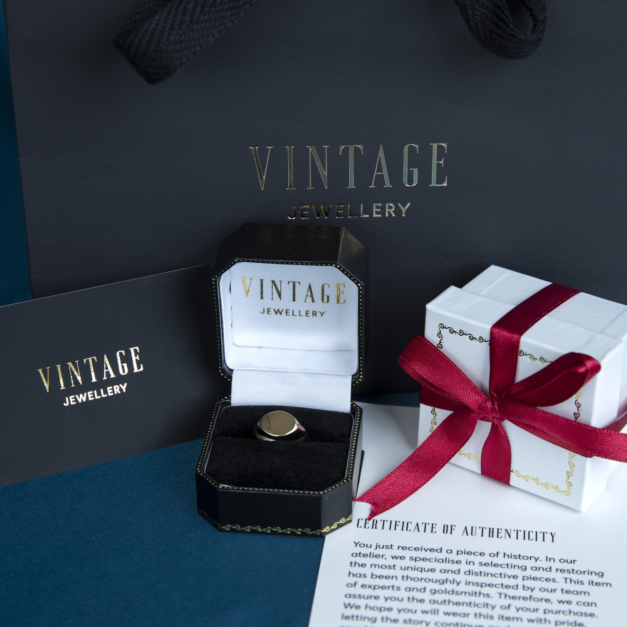 Gouden gladde vintage trouw ring 14 kt