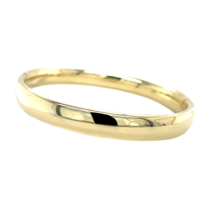 Zilgold gladde vintage bangle 14 krt/925