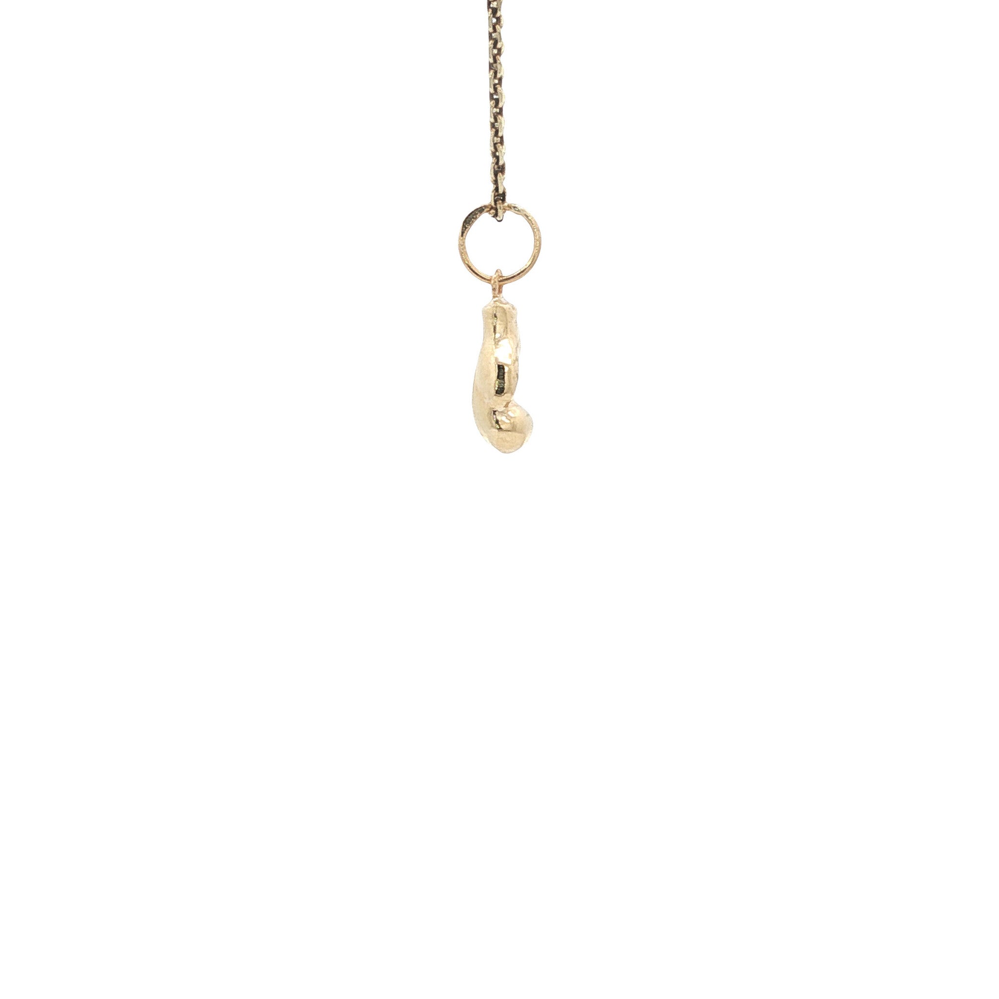 Gold vintage boxing glove pendant 14 kt