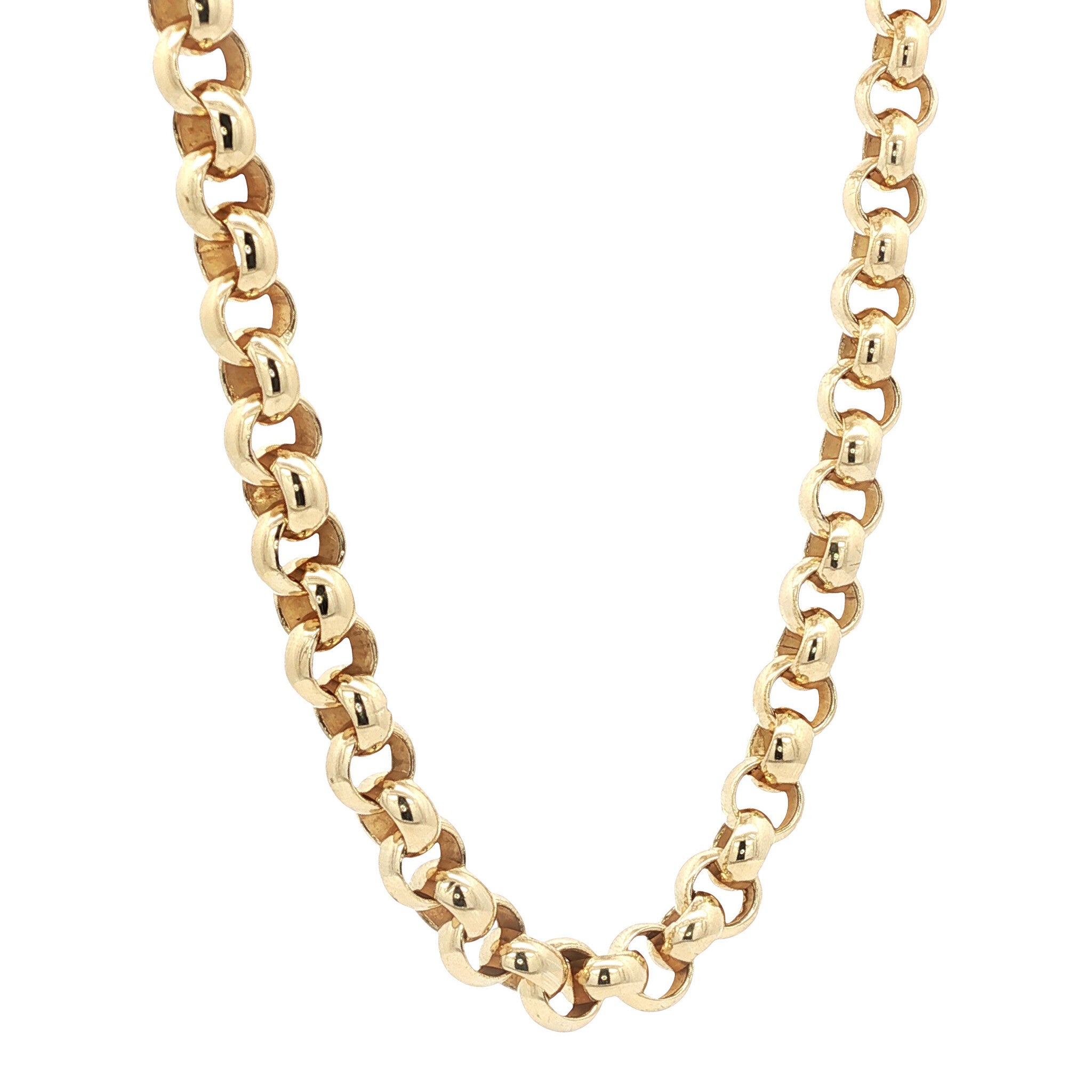 Gold jasseron necklace 14 kt