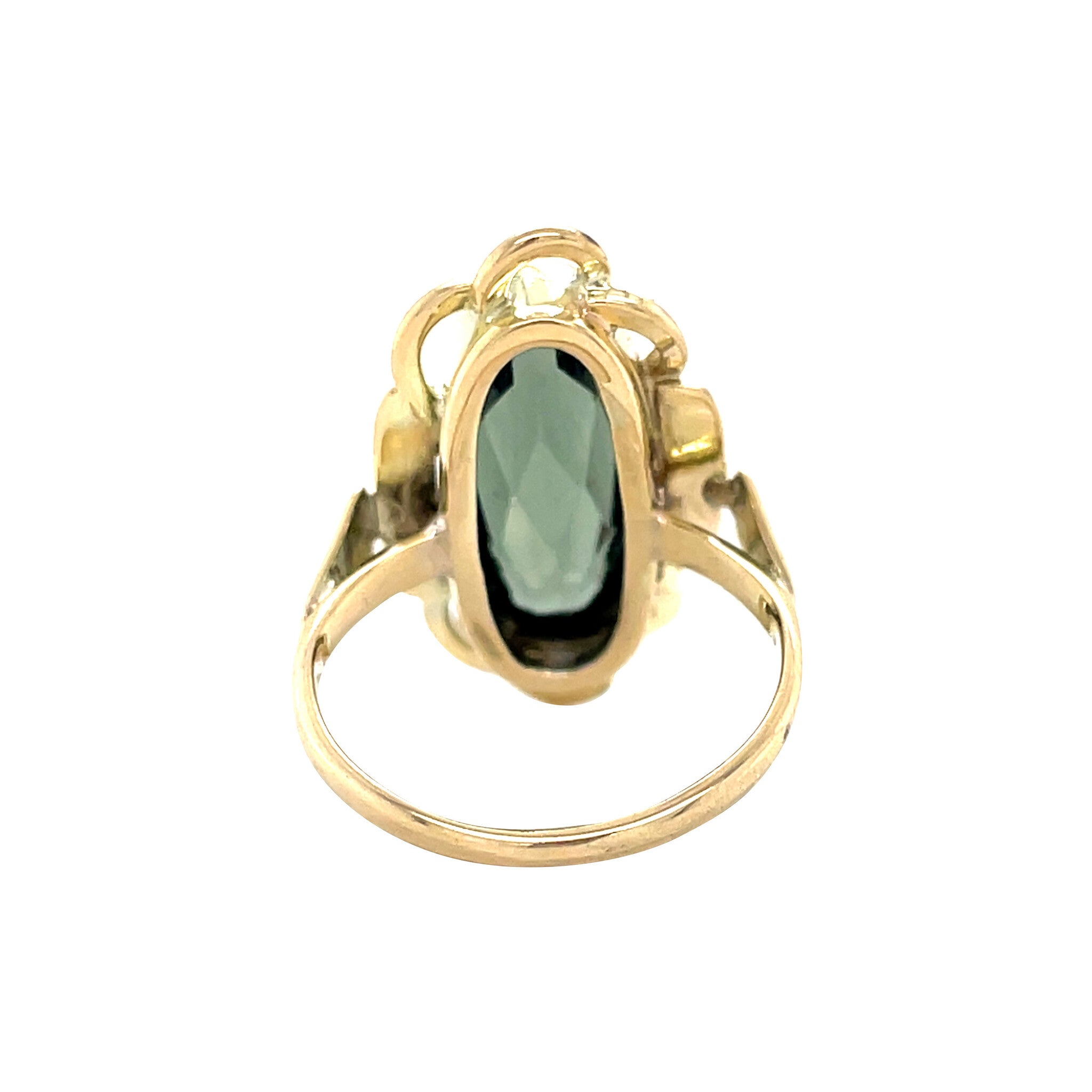 Gouden vintage ring met spinel 14 krt