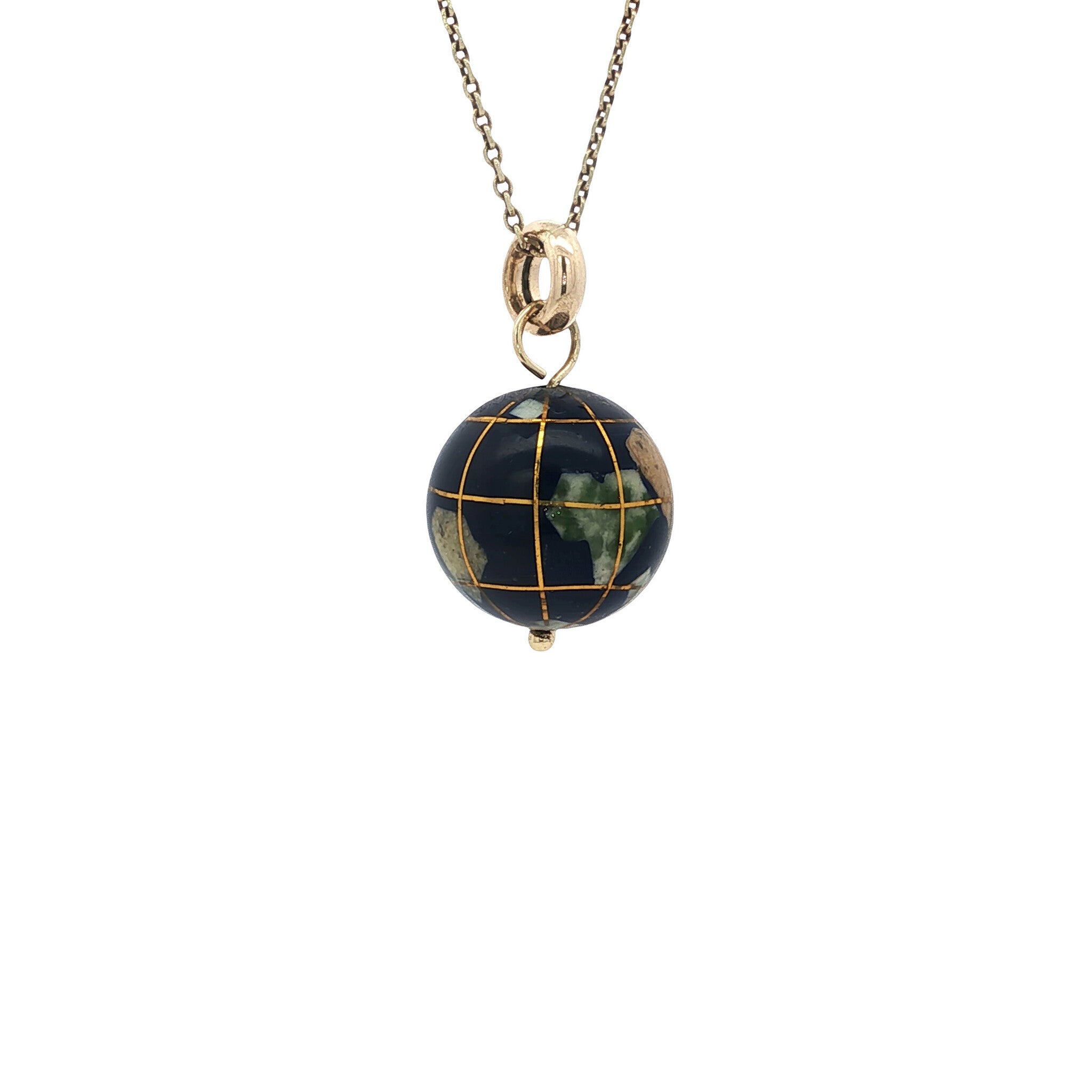 Gold globe pendant 14 kt