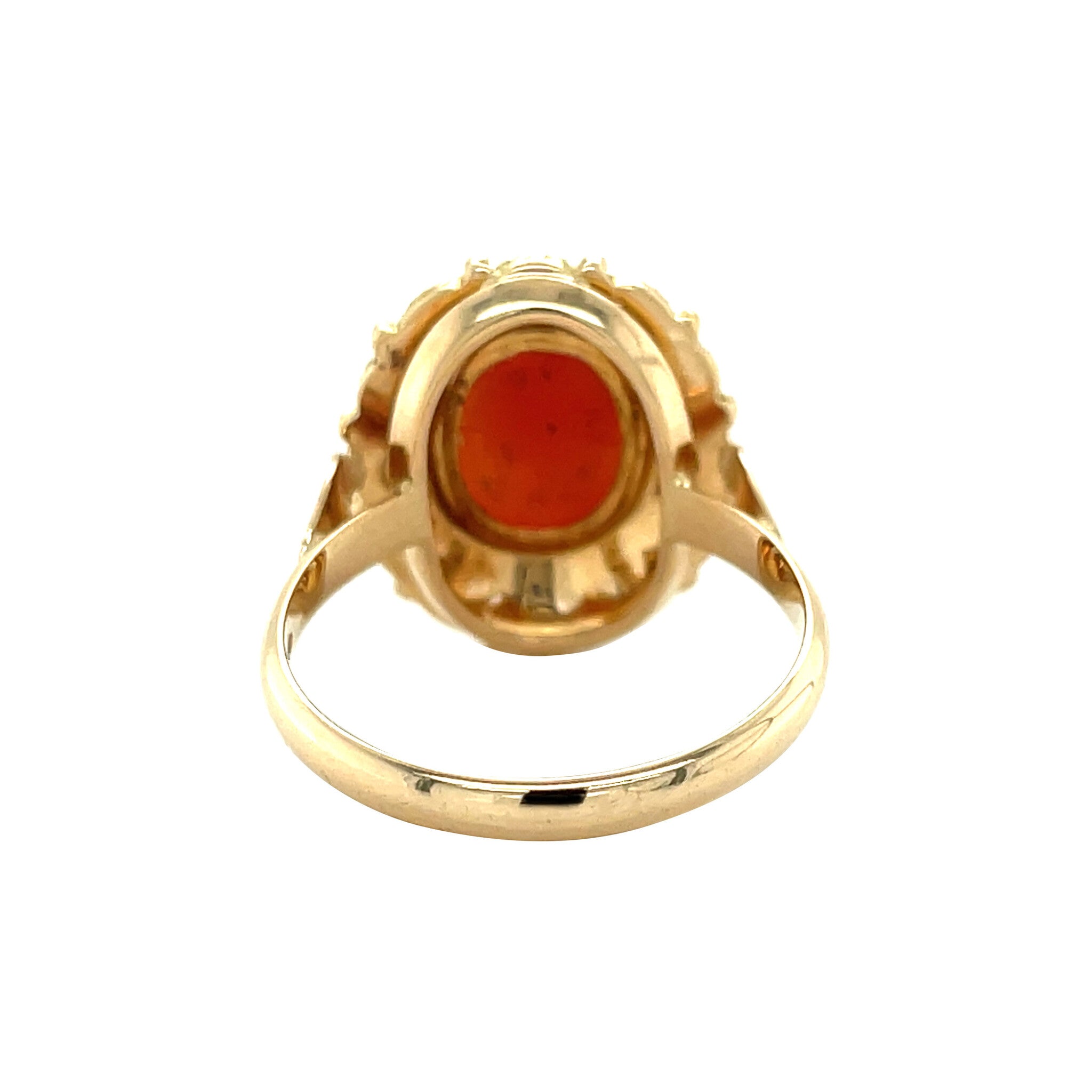Gold vintage ring with cameo 14 kt