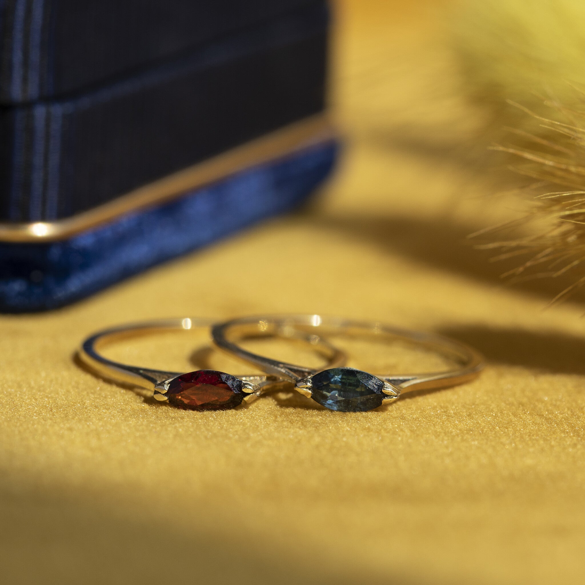 14 kt gold ring with citrine
