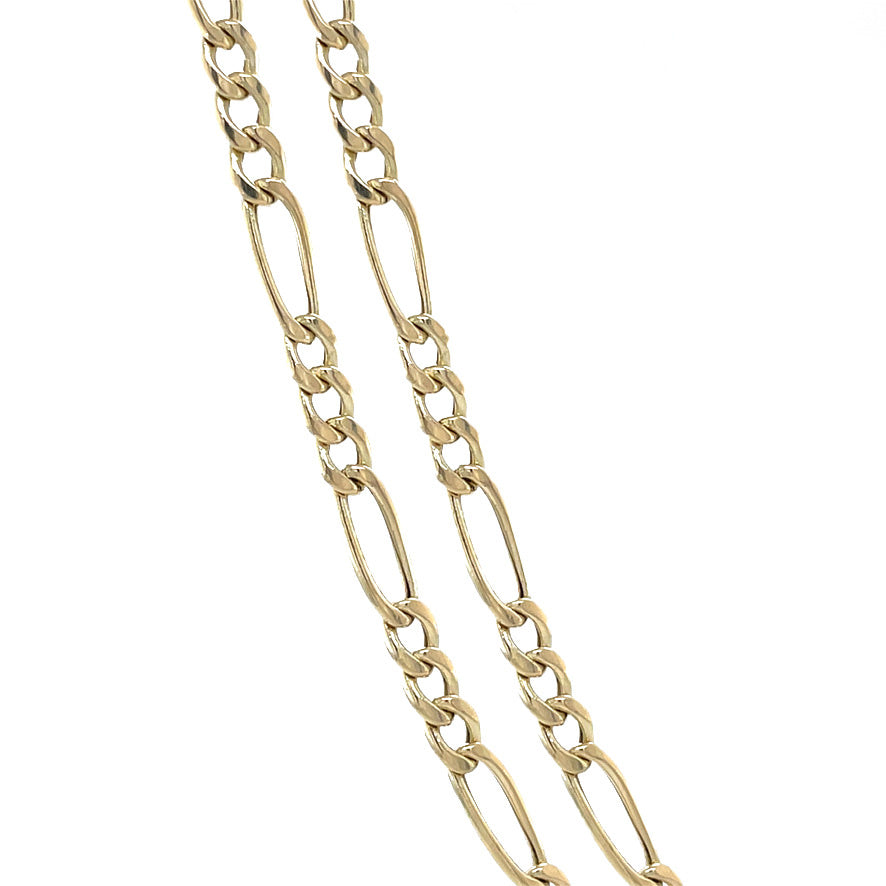 Gold vintage Figaro necklace 14 kt