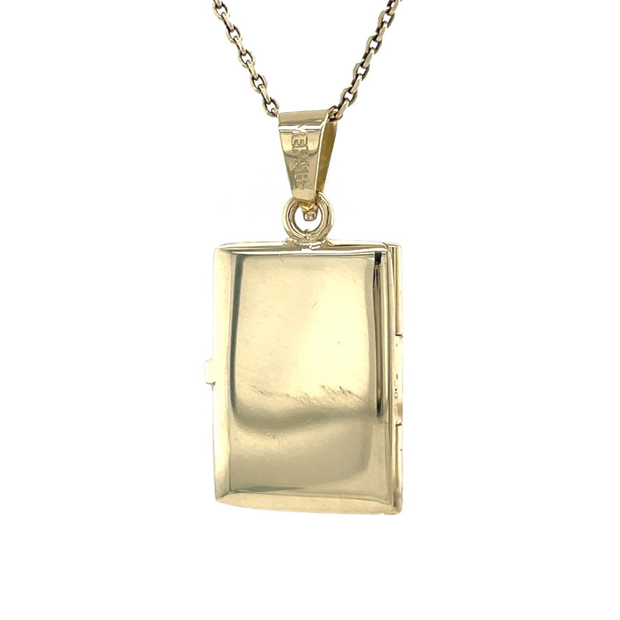 Vintage gold medallion with engraving, 14 kt