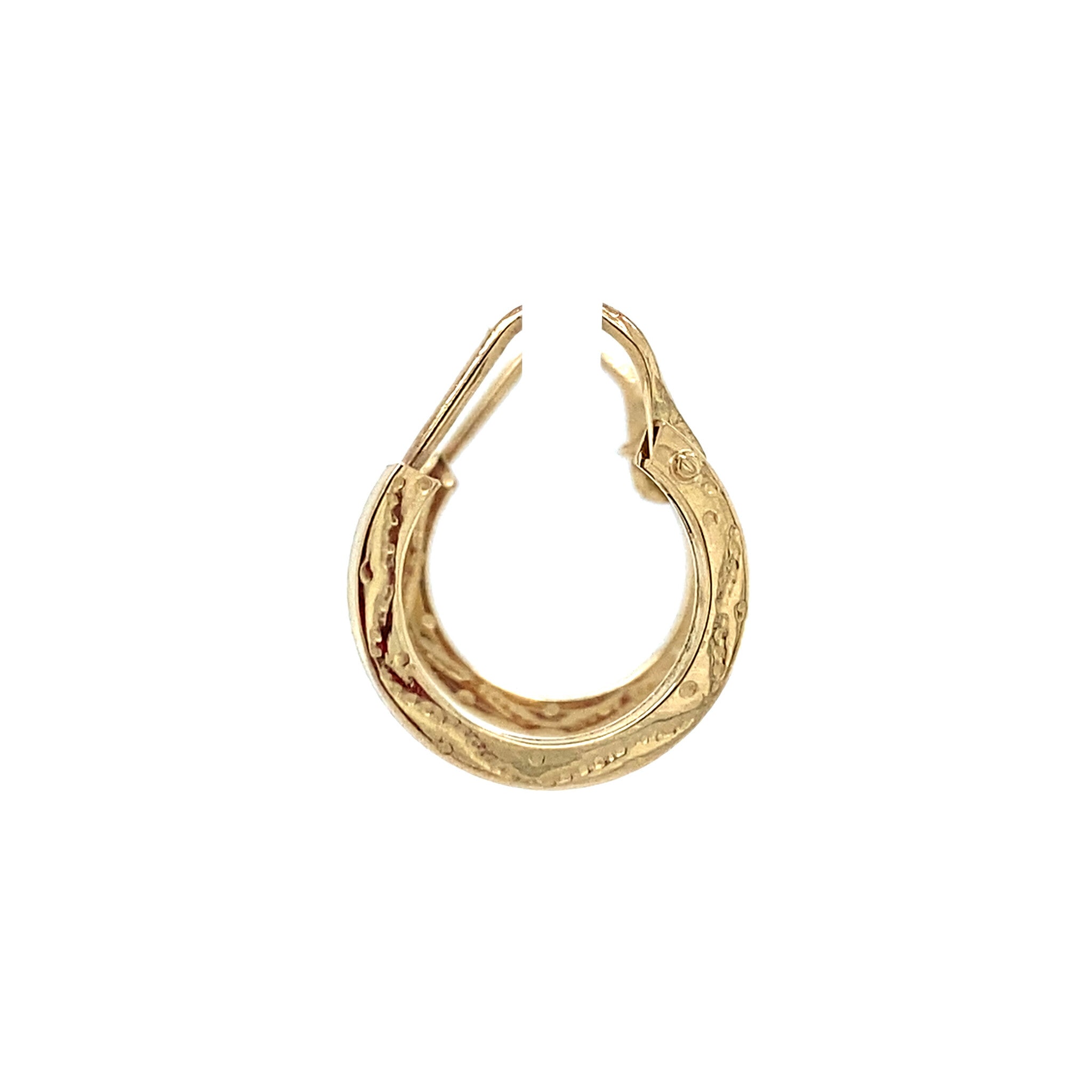 Gouden fantasie oorringen 14 krt