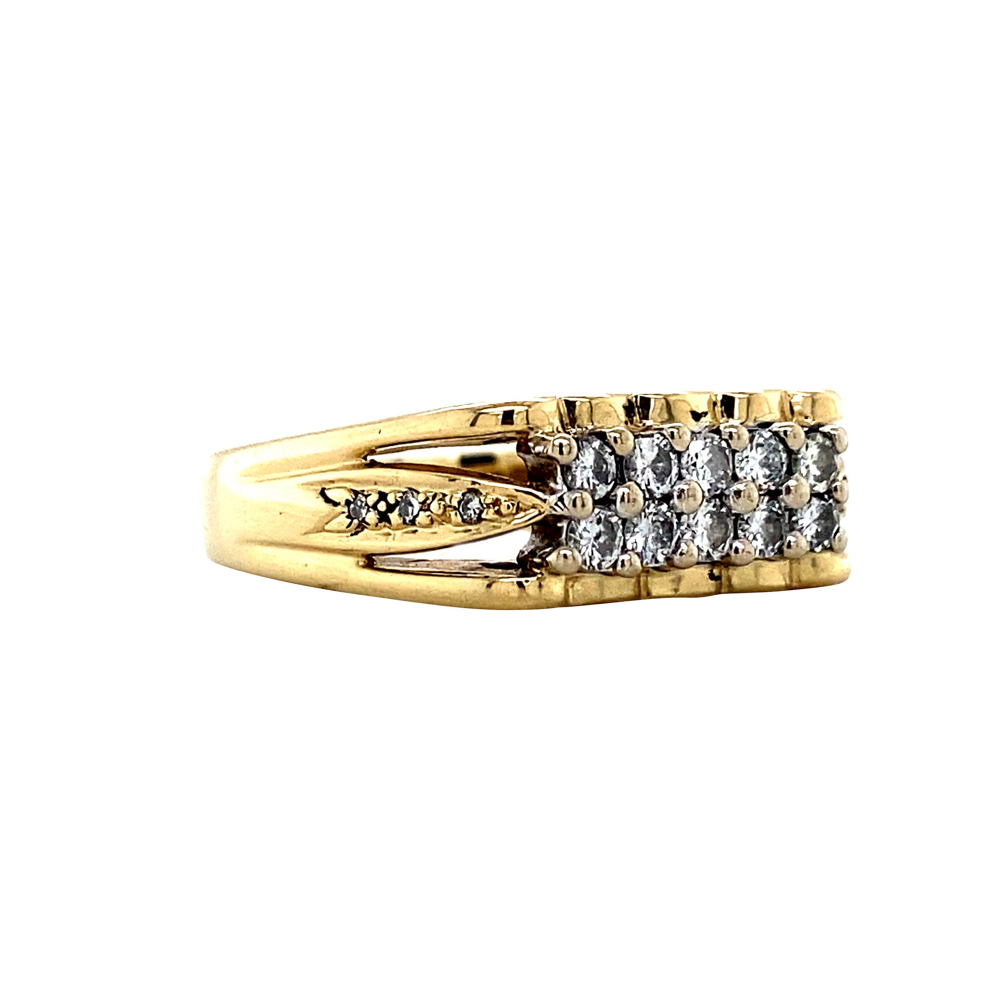 Gouden ring met diamant 14 krt