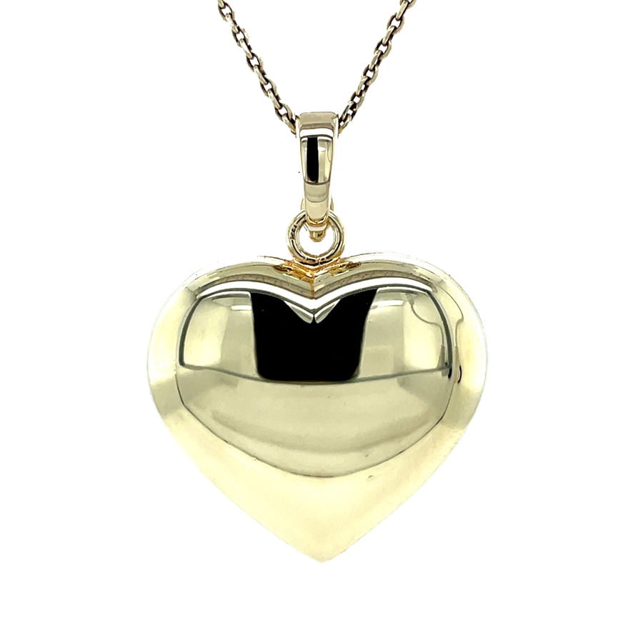Vintage gold heart pendant 14 kt