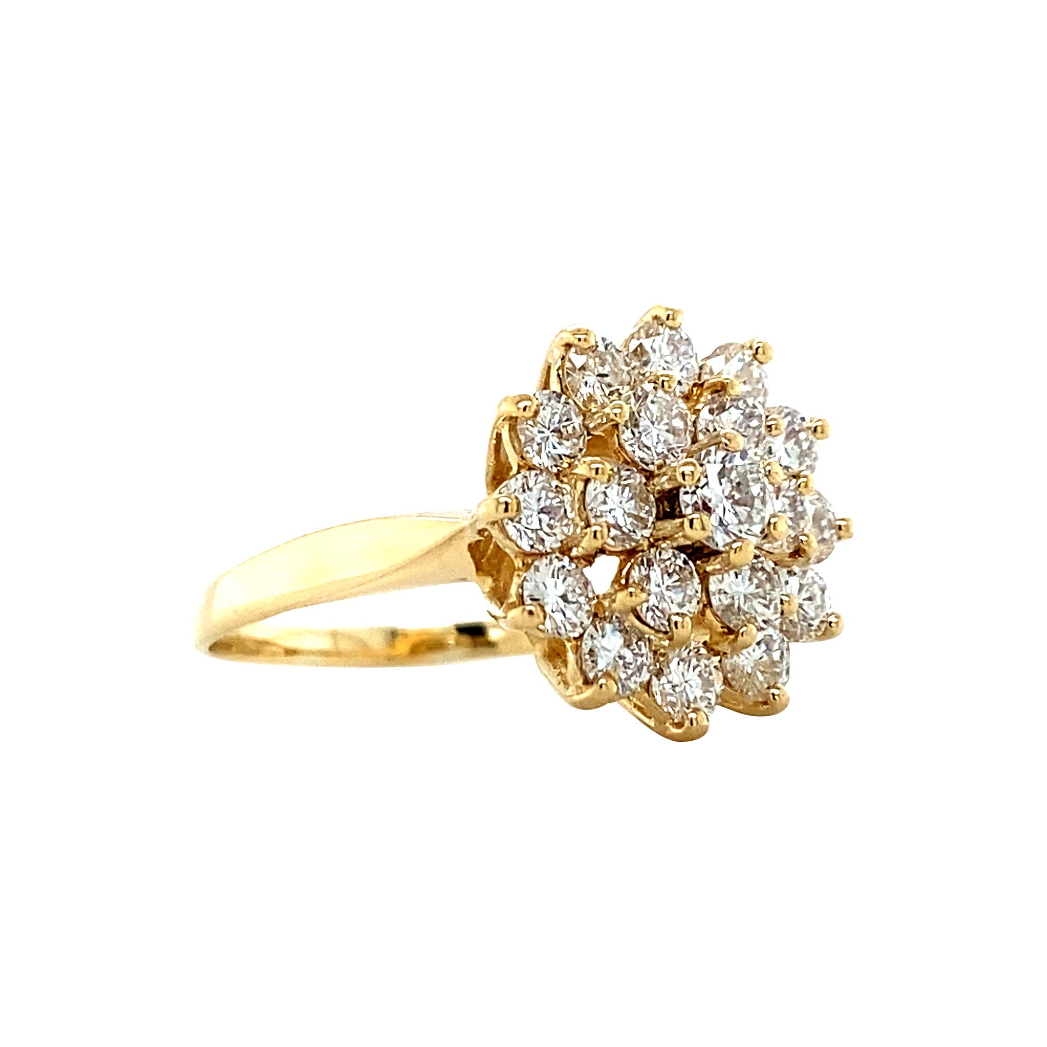 Gold vintage ring with diamond 18 krt