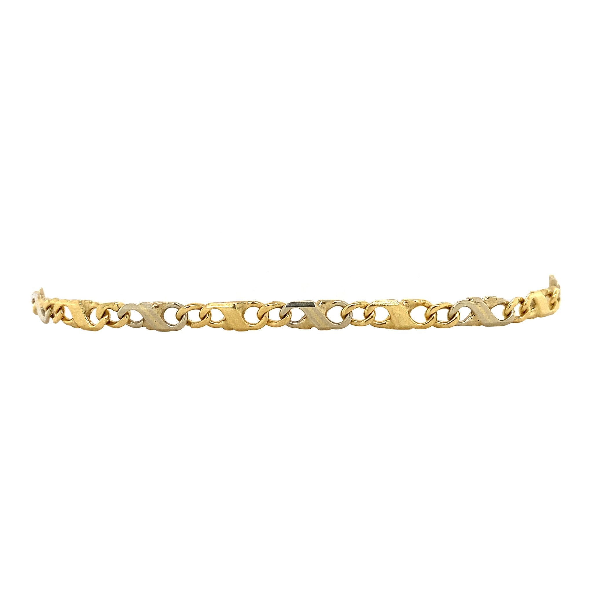 Vintage gouden fantasie armband 14 krt
