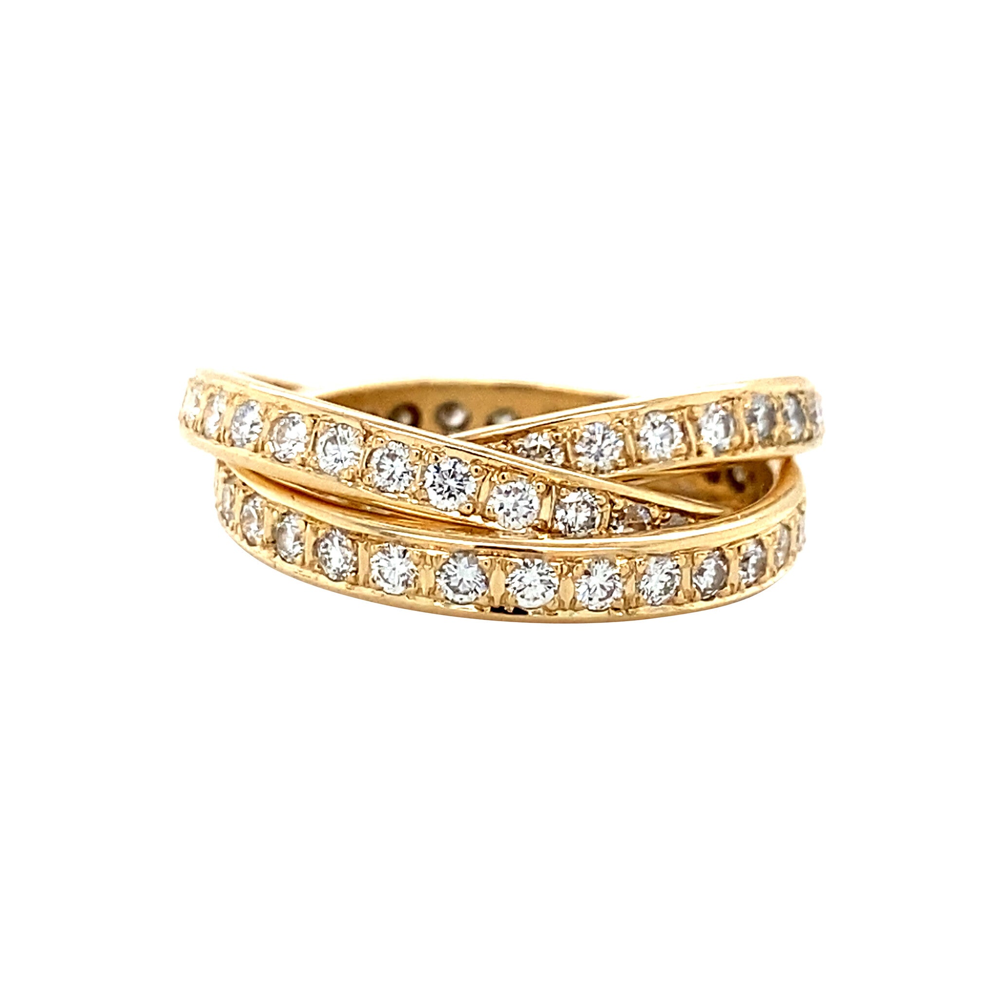 Gold alliance ring with diamond 14 kt