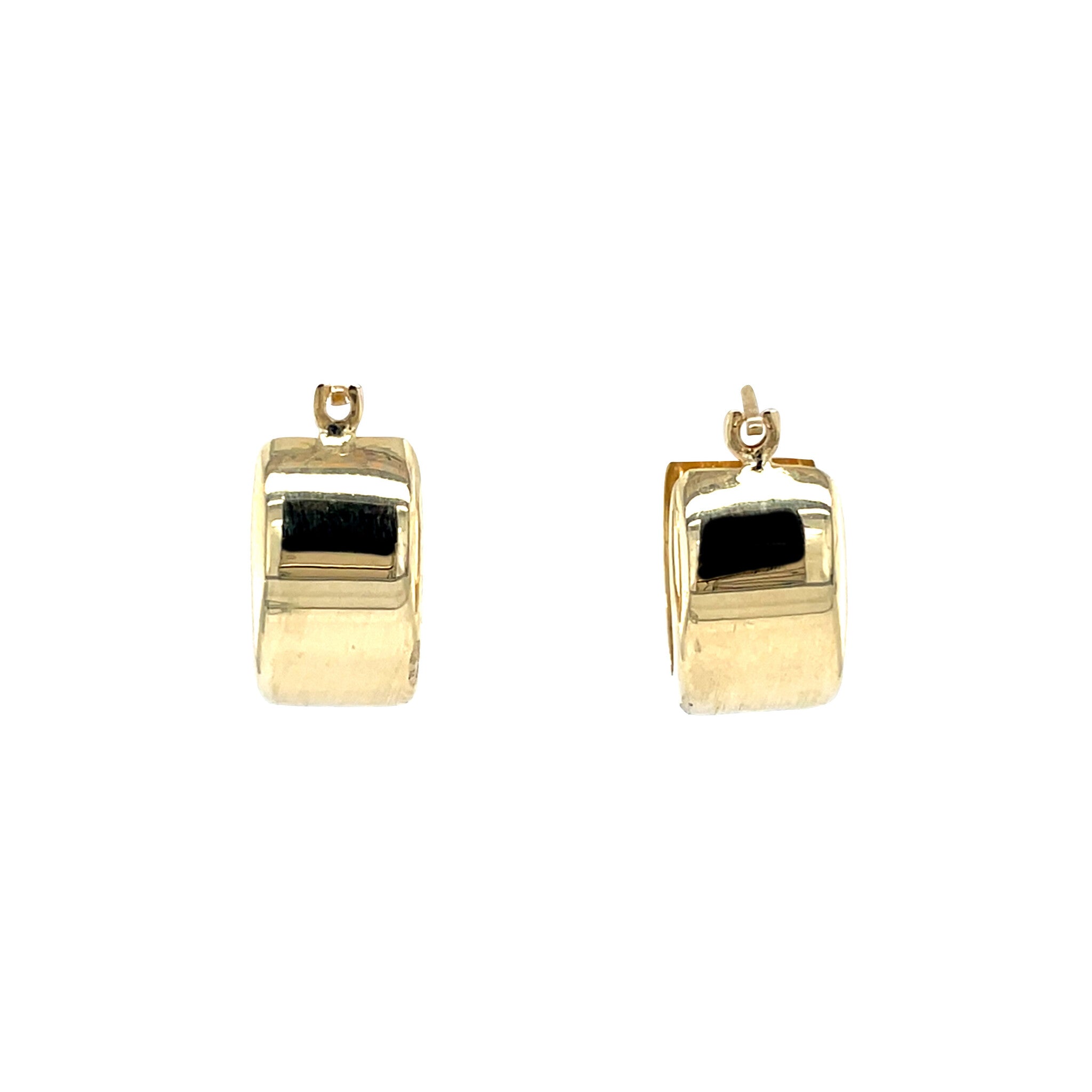Vintage smooth 14 kt gold hoop earrings