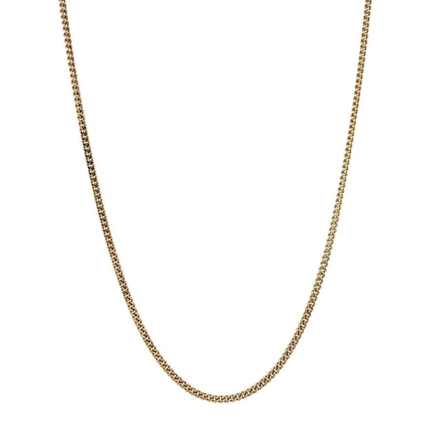 Vintage 14 kt gold gourmet-length necklace
