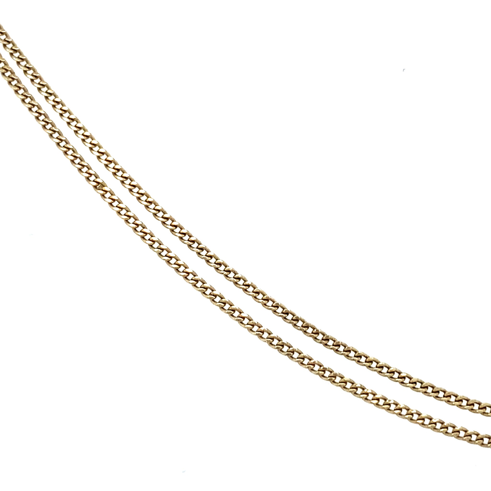 14 kt gold long gourmet chain necklace