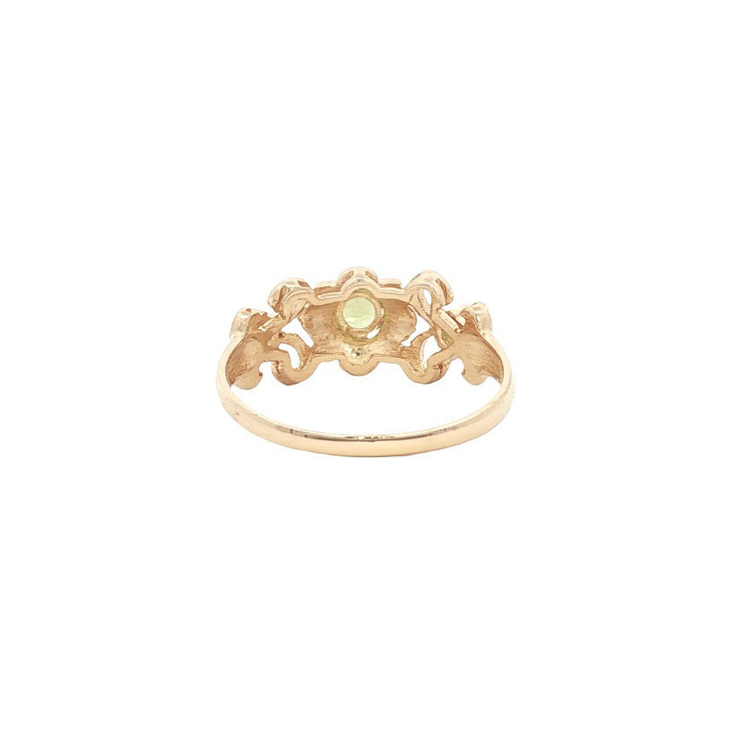Gouden ring peridoot 14 kt