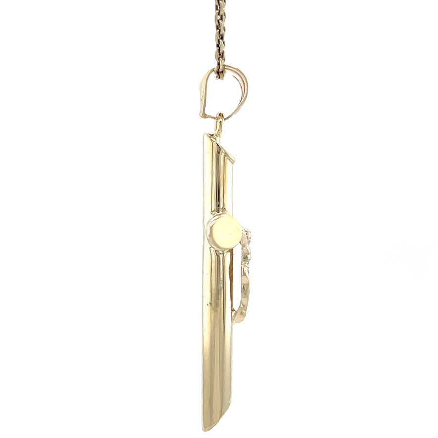 Gold vintage cross with Jesus pendant 14 kt