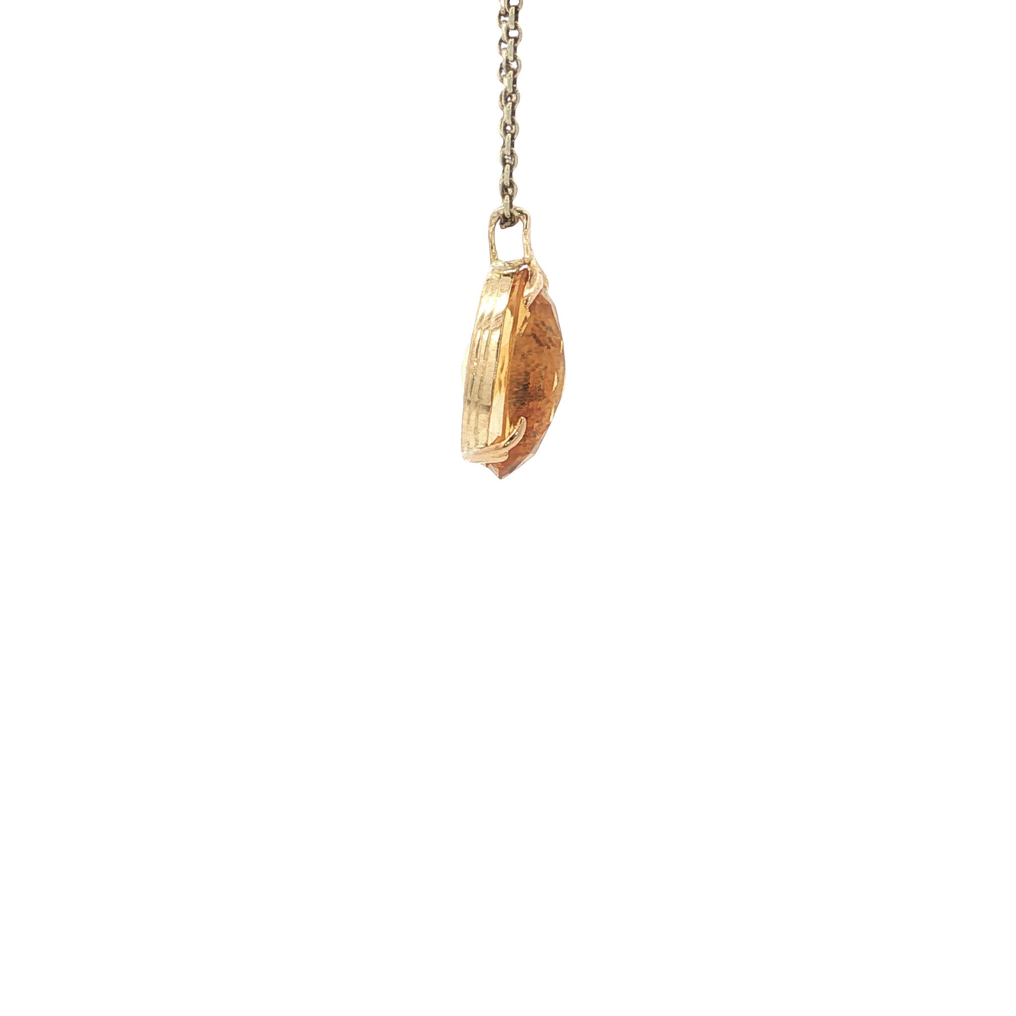 Gouden hanger met citrien 14 kt