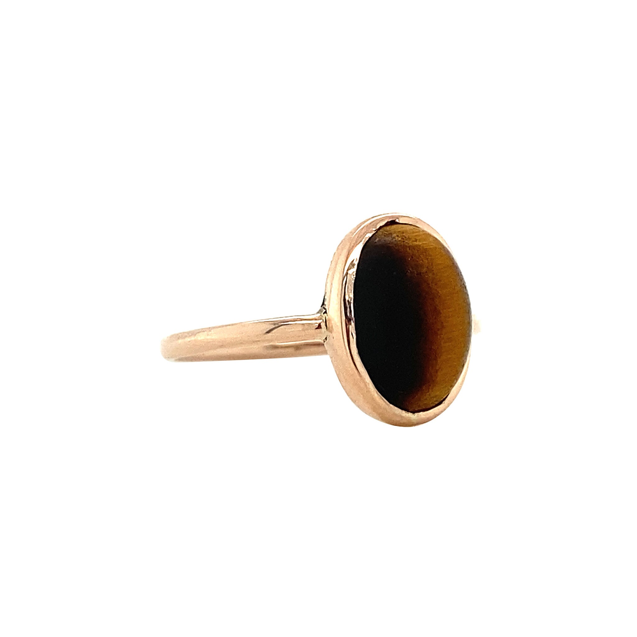 9 kt ring with tiger's eye