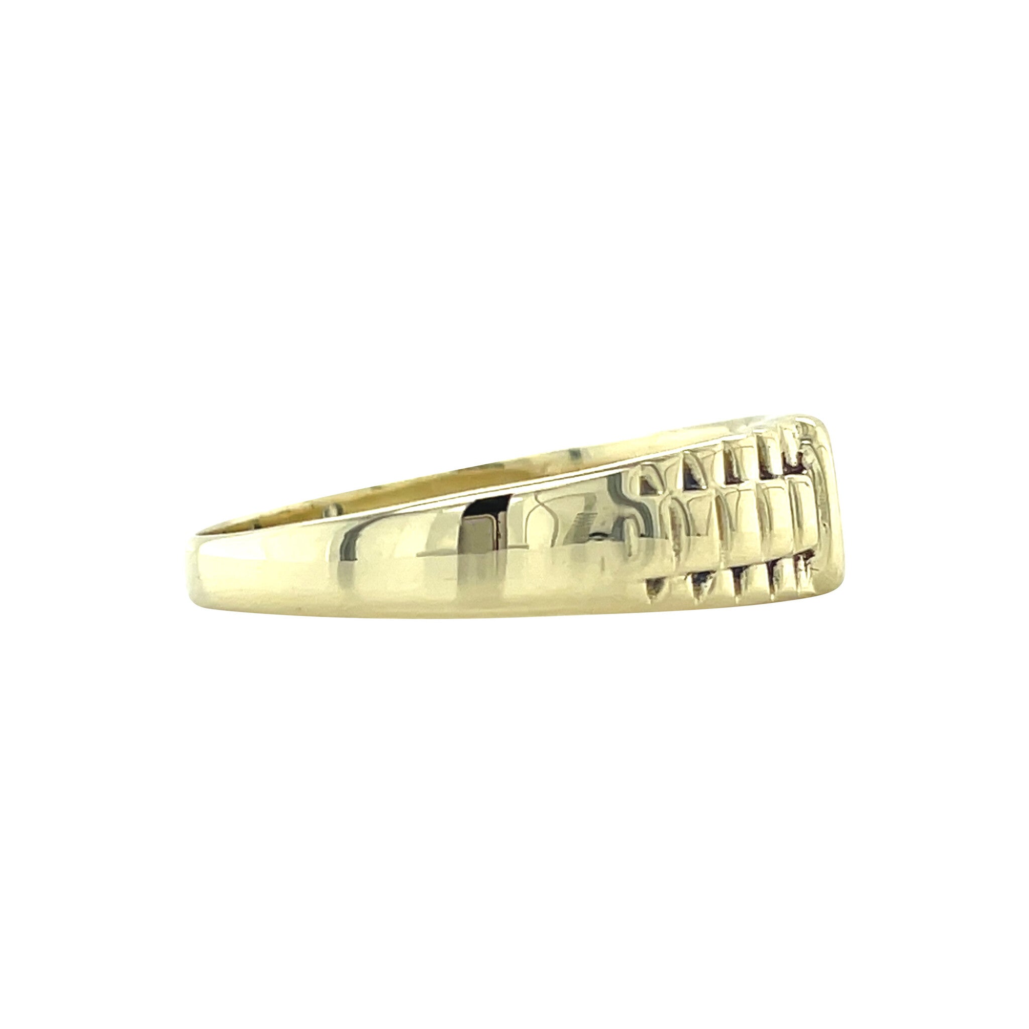 Gouden vintage ring met zirkonia 14 kt