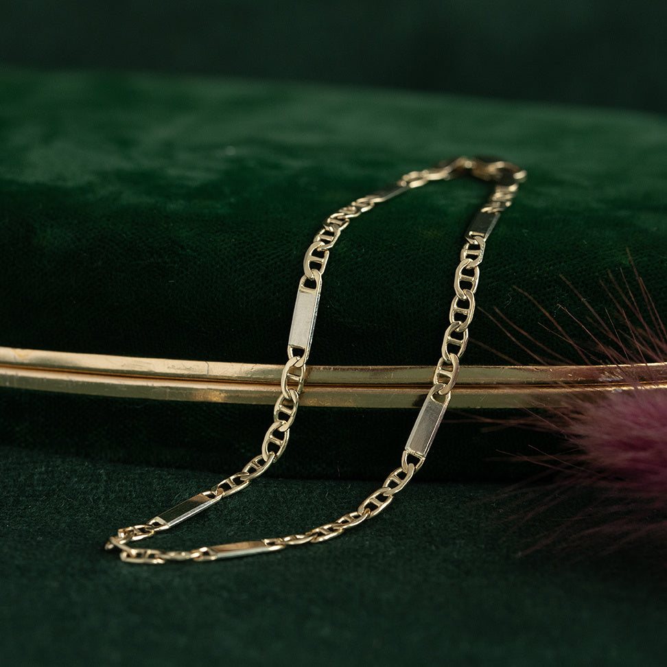 Gouden vintage fantasie armband 14 krt