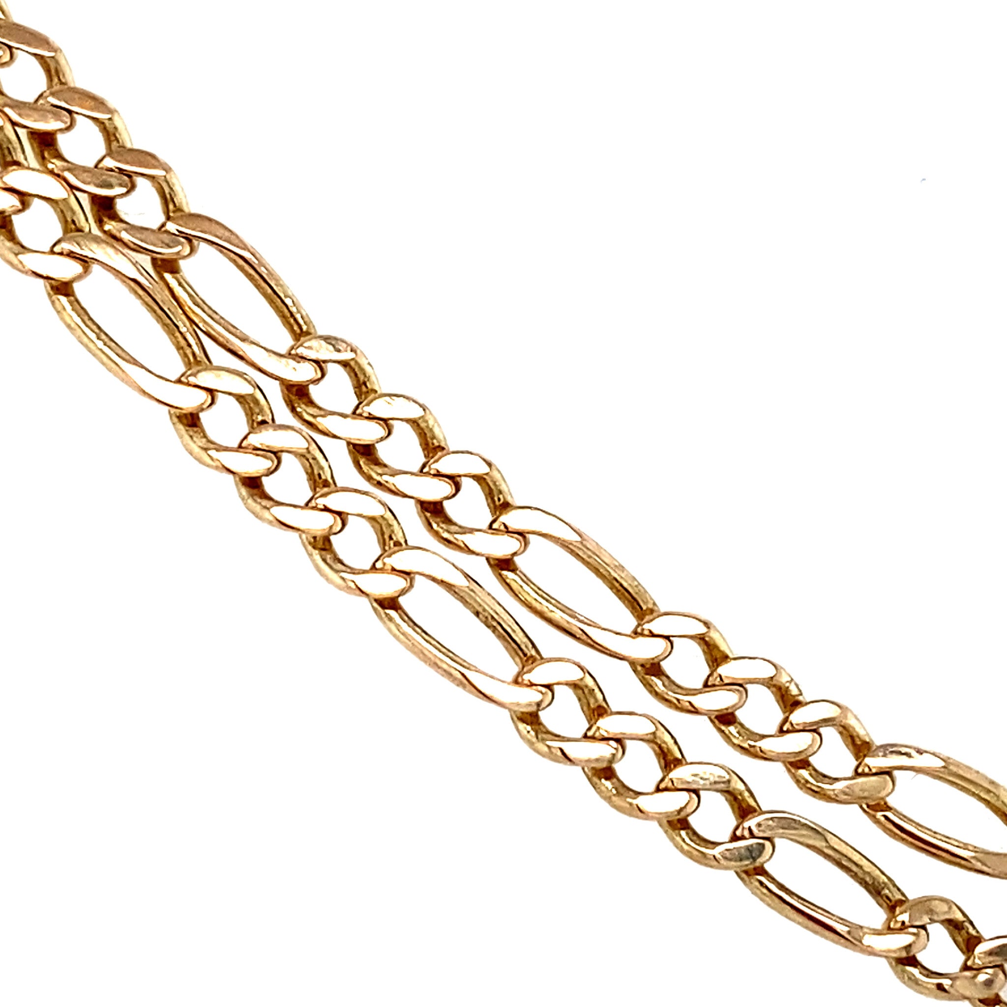 Gouden vintage figaro collier 14 krt