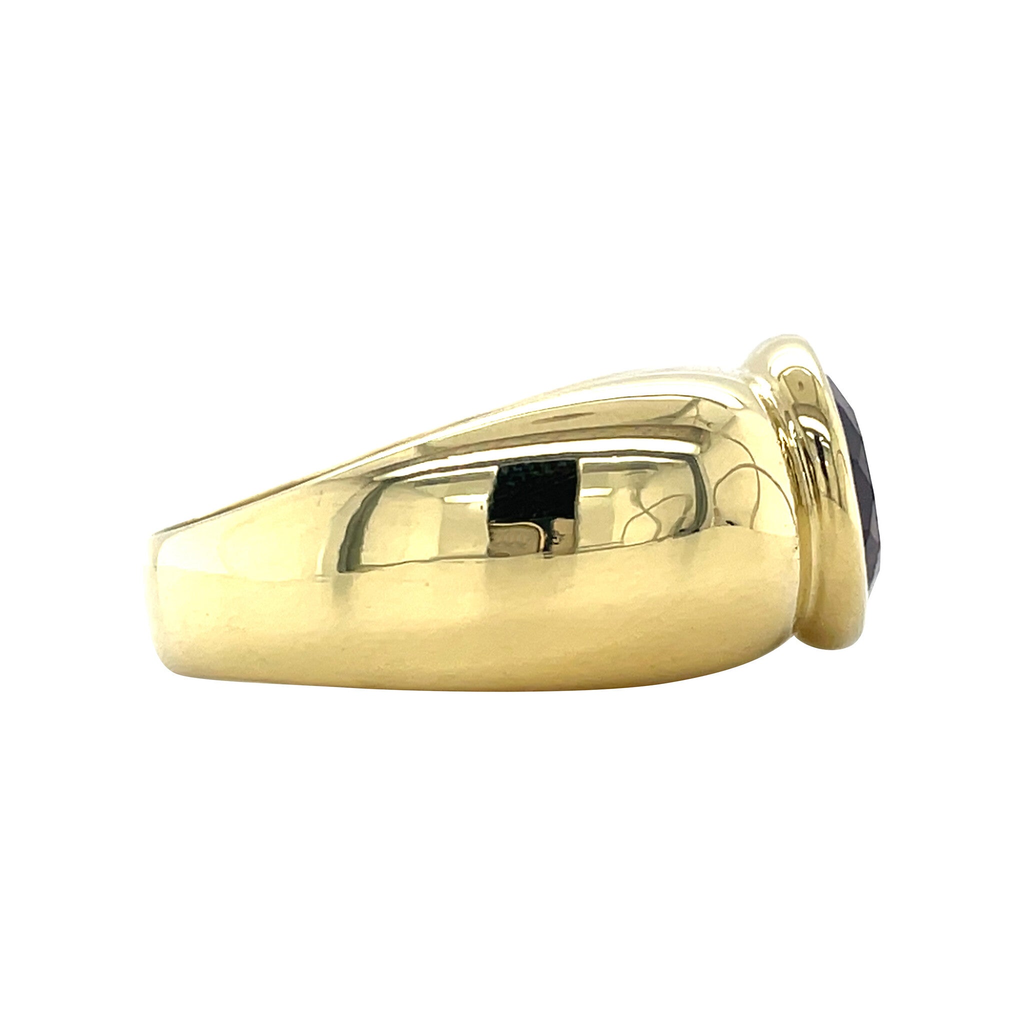Gold vintage ring with amethyst 18 kt