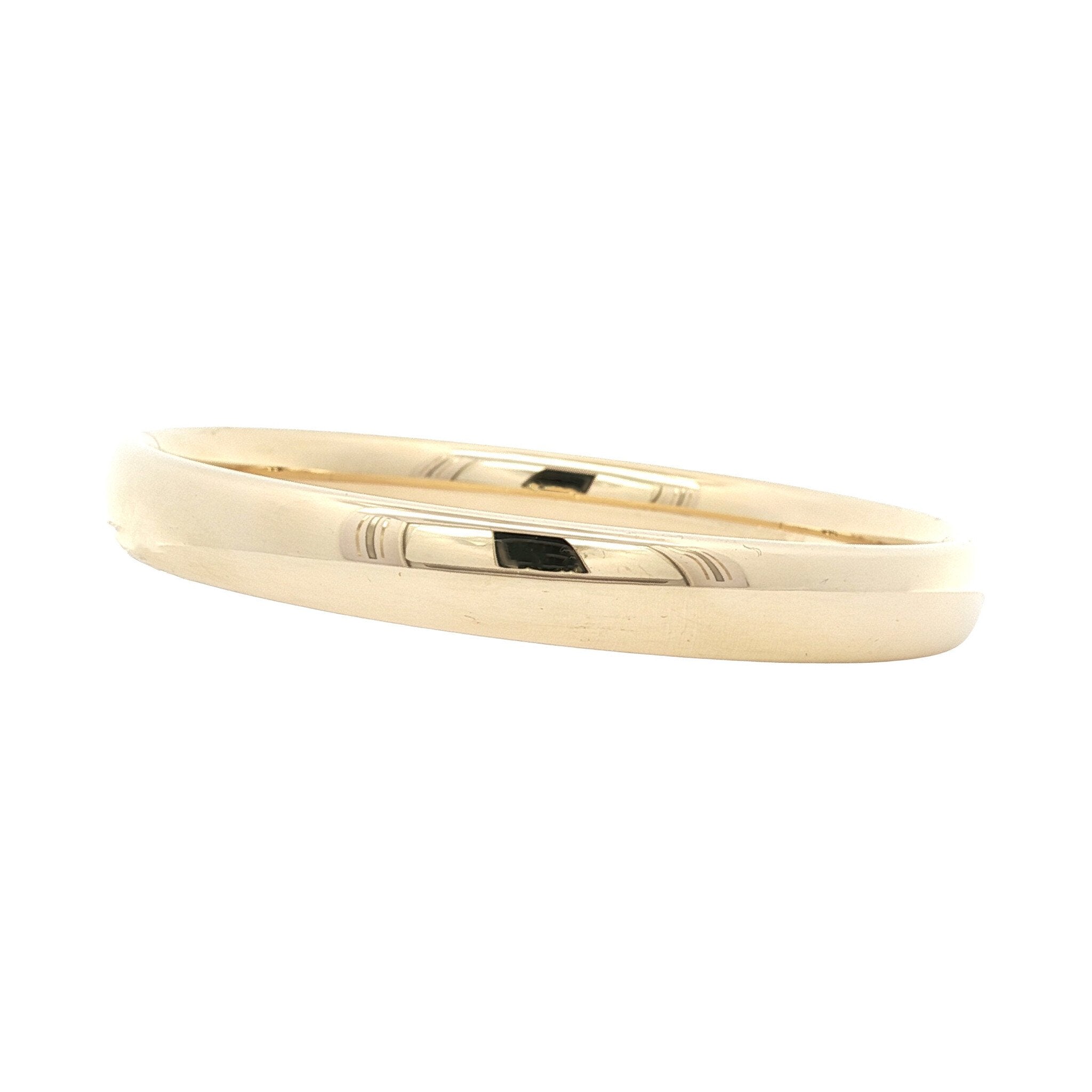 Gold vintage smooth bangle 14 kt