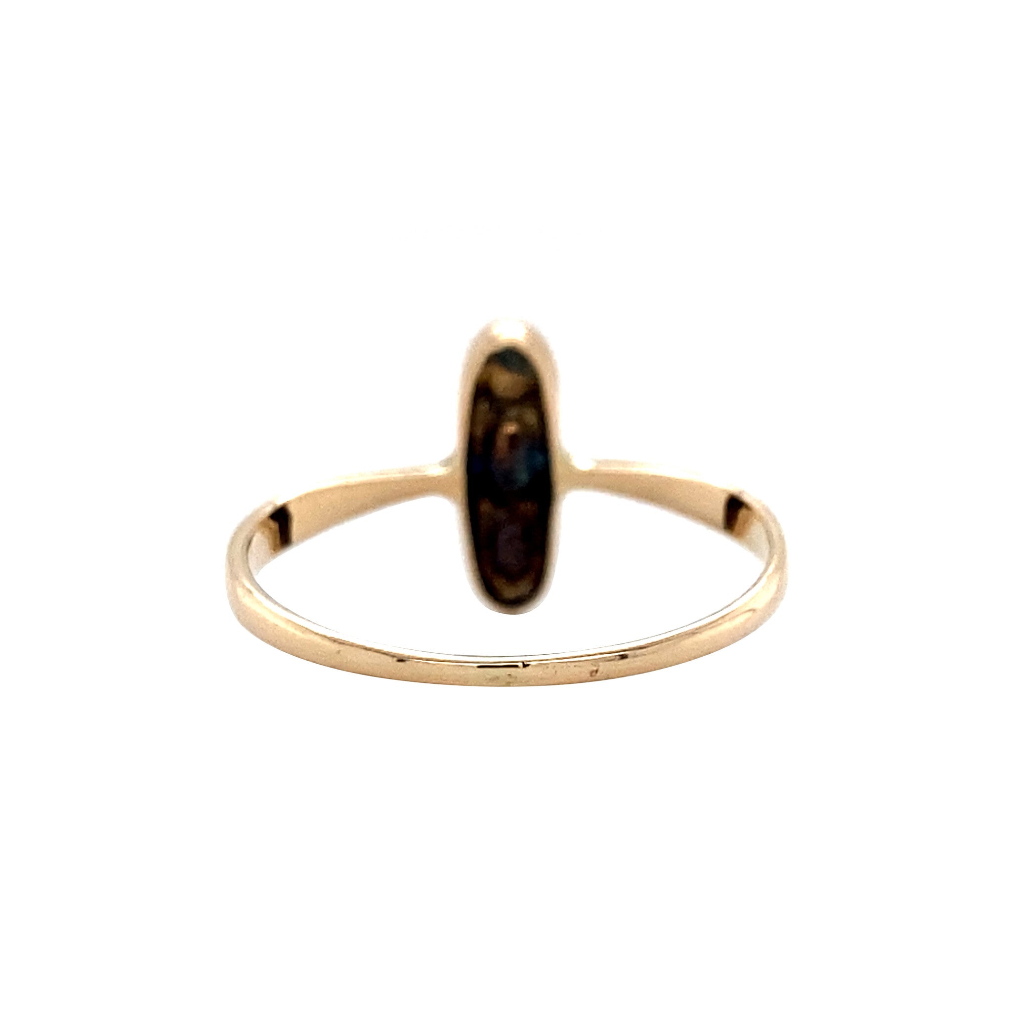 12 kt rose gold ring with rose-cut diamond