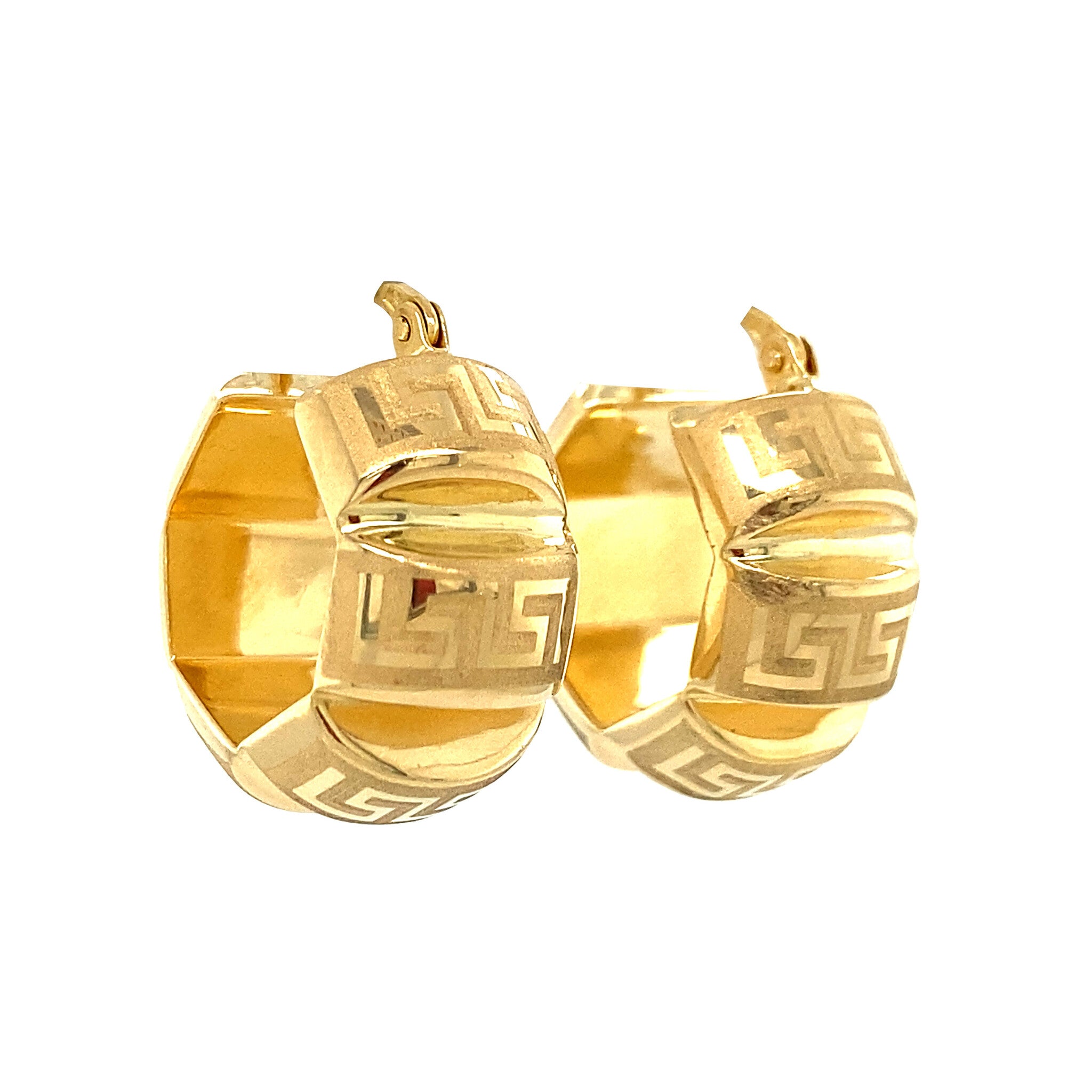 Gouden fantasie oorringen 18 krt