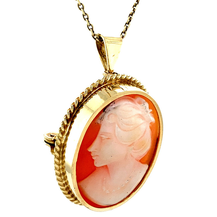 Gouden hanger met camee 14 krt