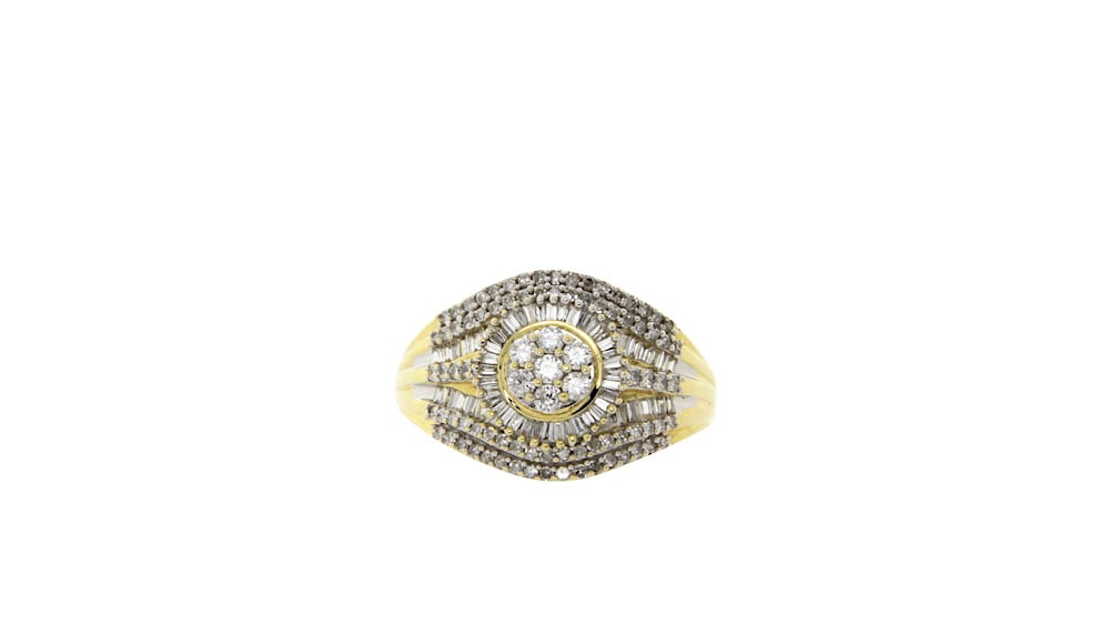 Gouden ring met diamant 14 krt