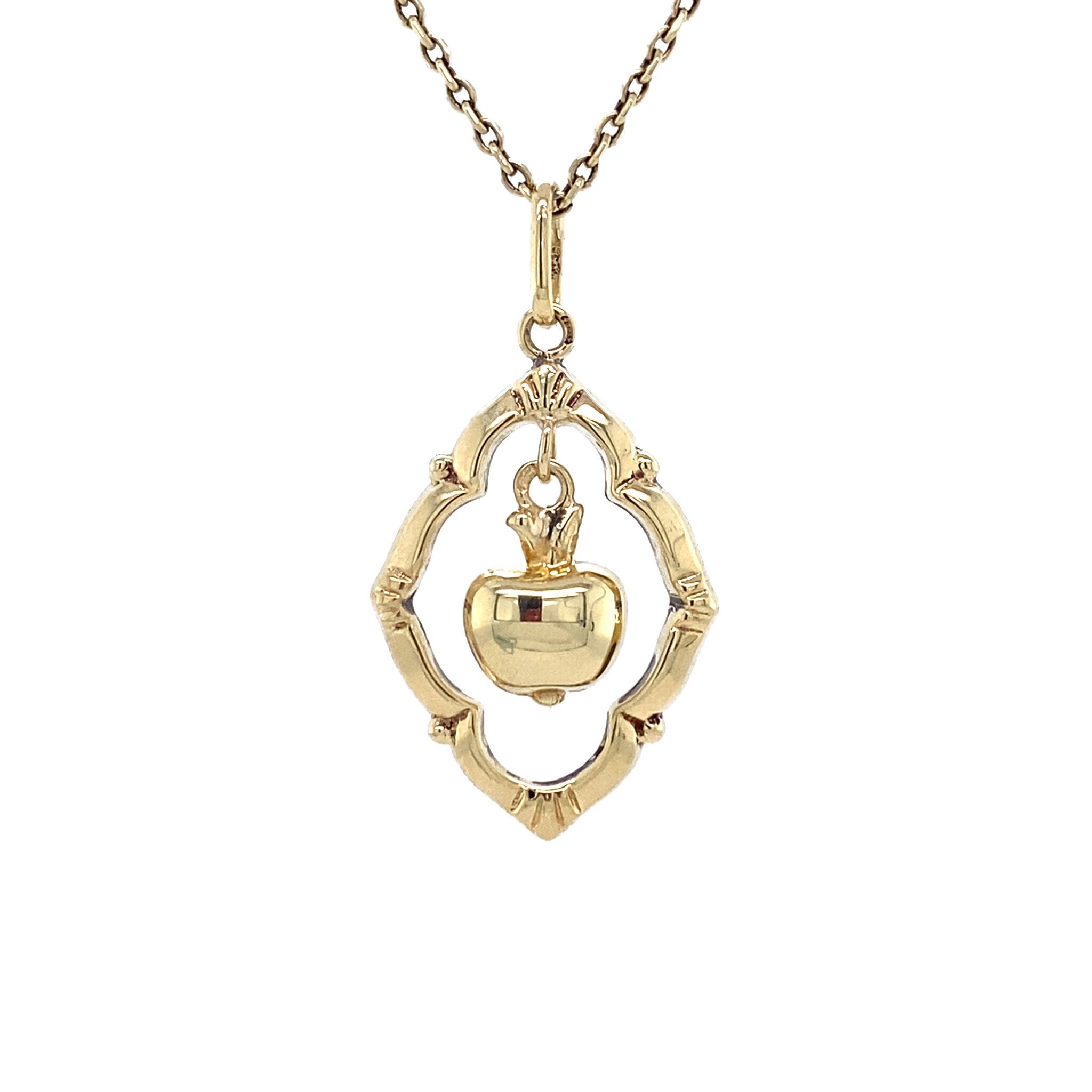 Vintage gold fantasy-style pendant, 14 kt