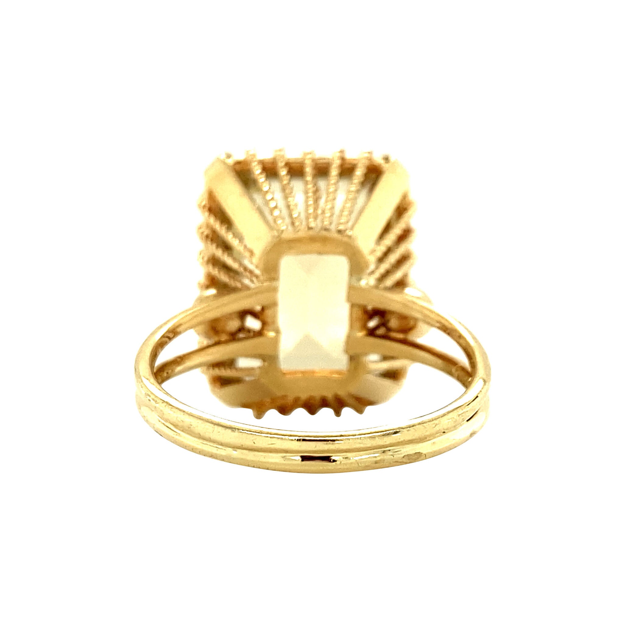 Gouden ring met citrien 14 krt