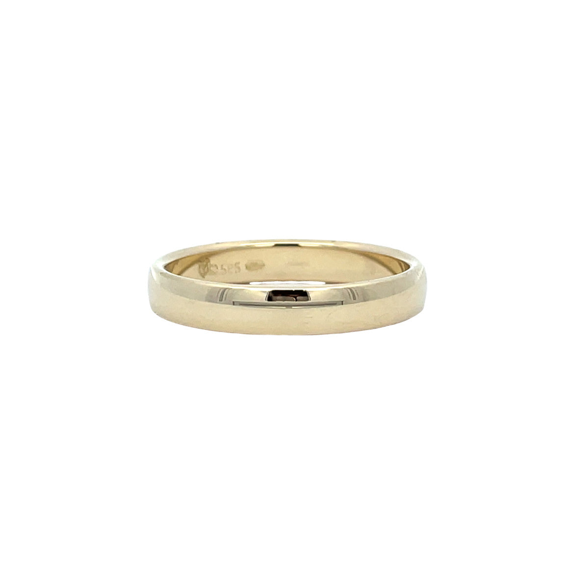 Gouden vintage gladde ring 14 kt
