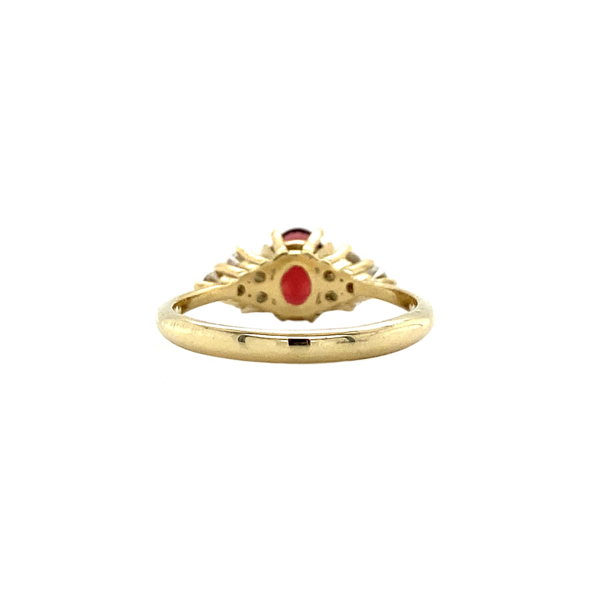 Audrey ring 14 krt - Merlot