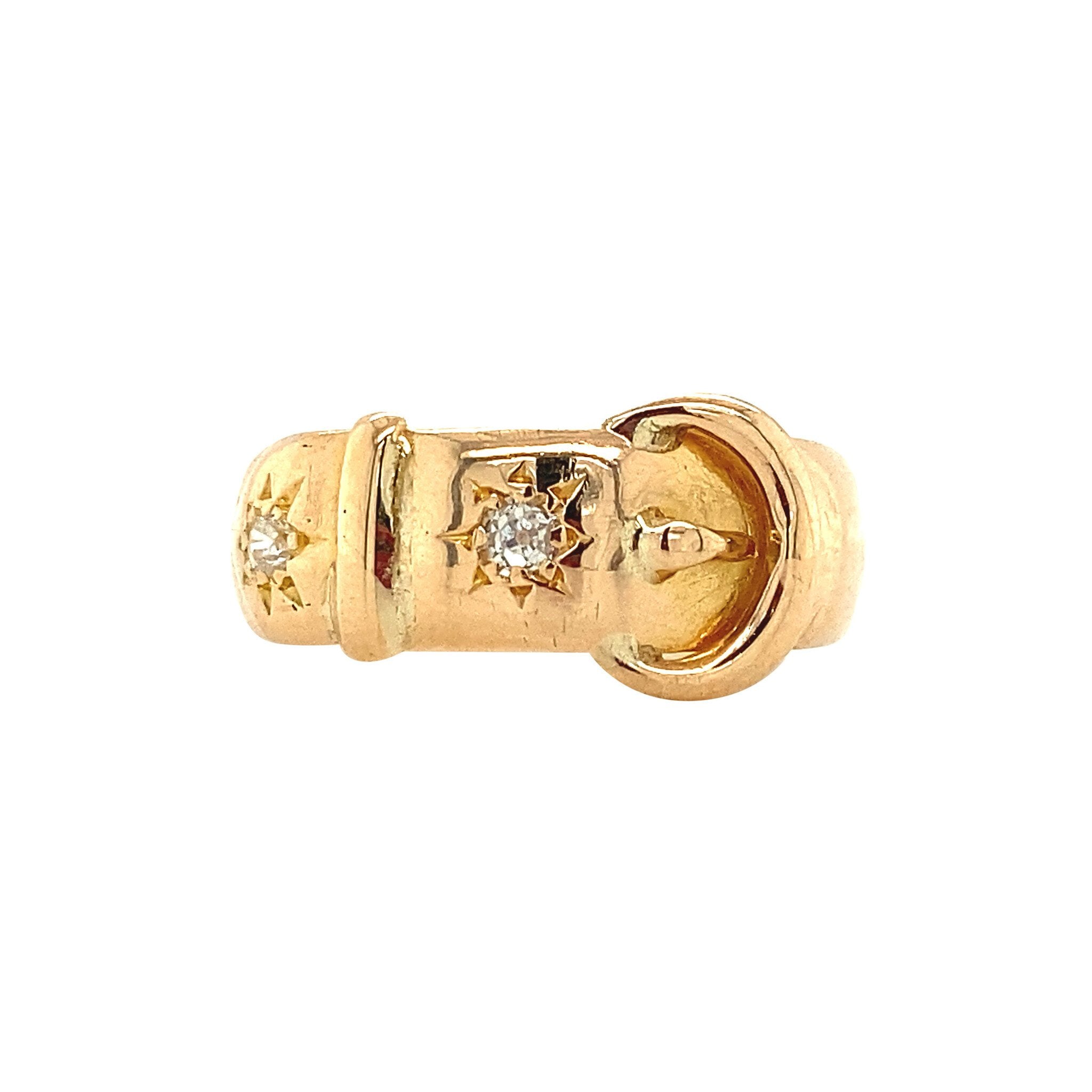 18 kt gold ring with diamond