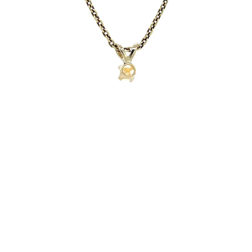 Gouden vintage solitair hanger met parel 14 kt
